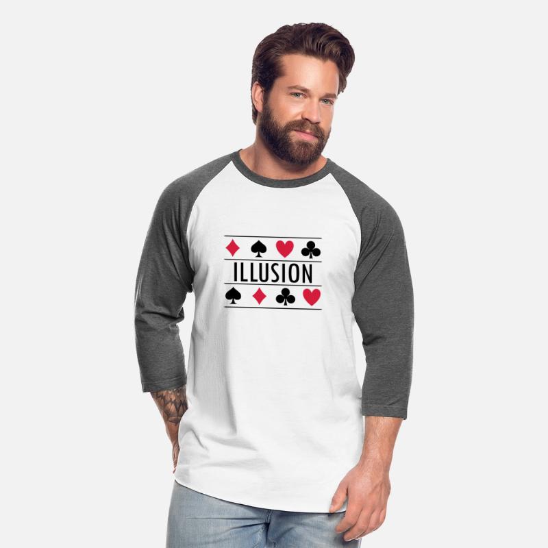Illusion with card symbols spell magic poker