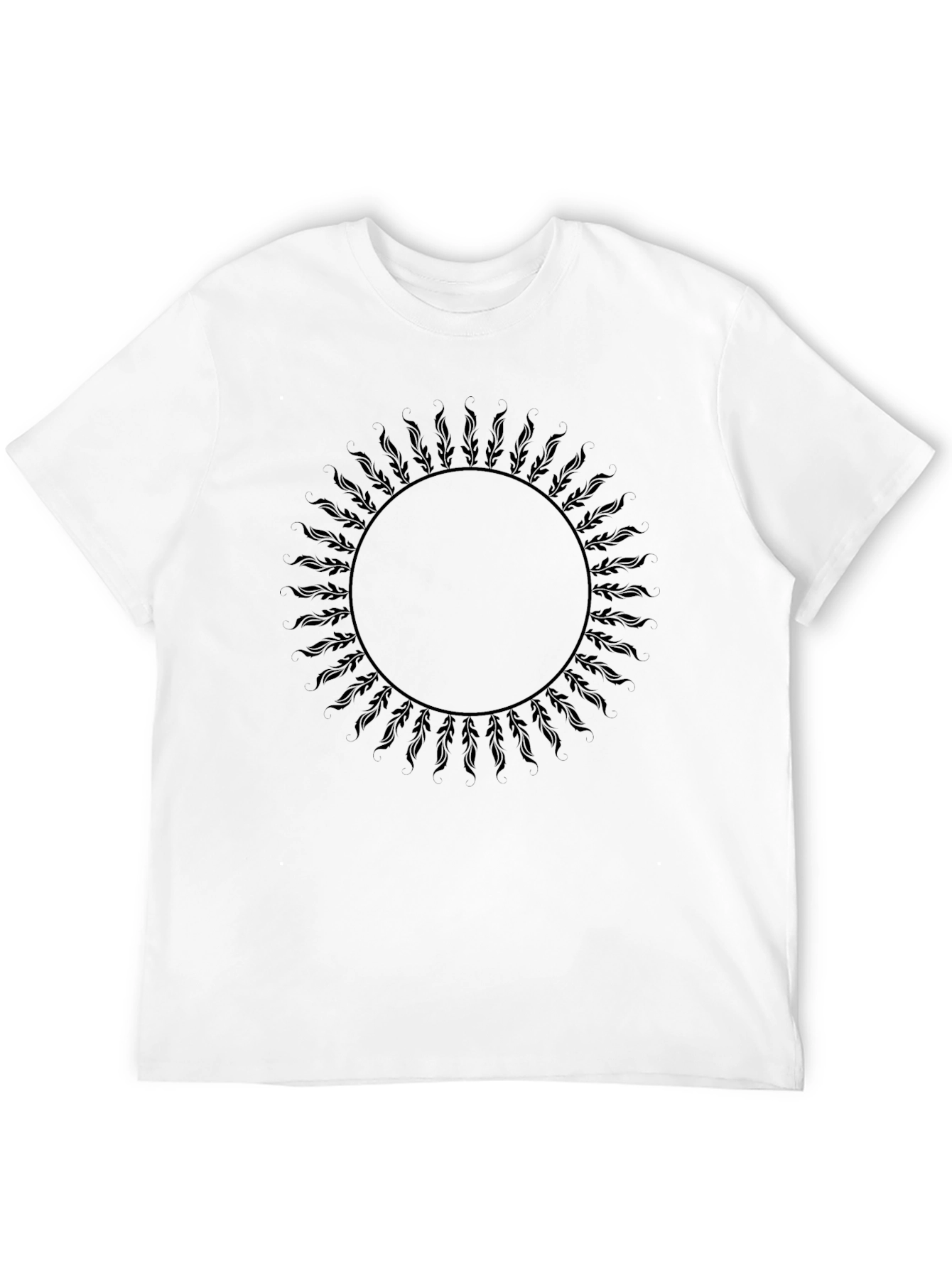 Sunburst Graphic Tee - Black Cotton Casual Shirt