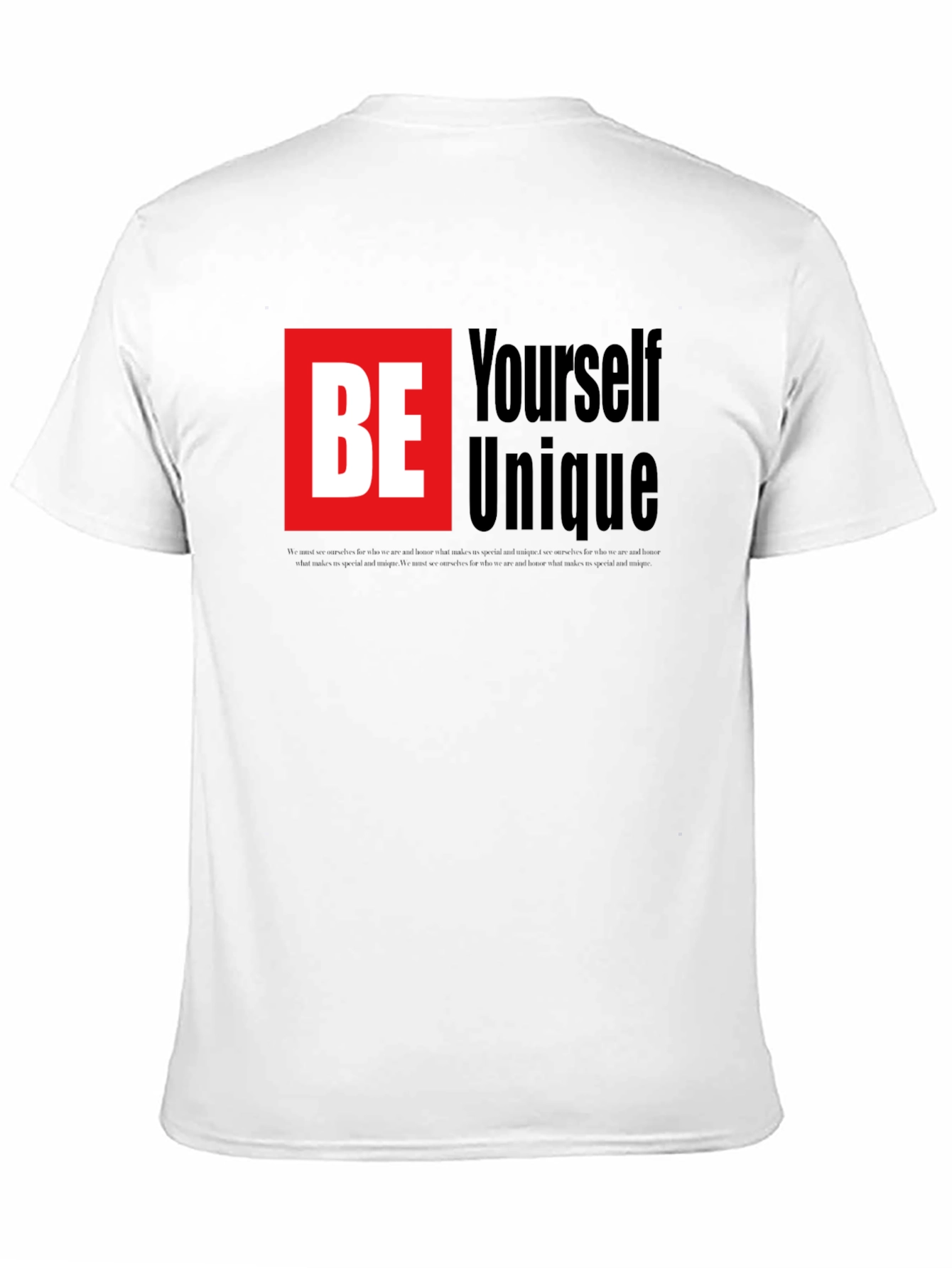 Be Yourself Unique Graphic Tee - Black