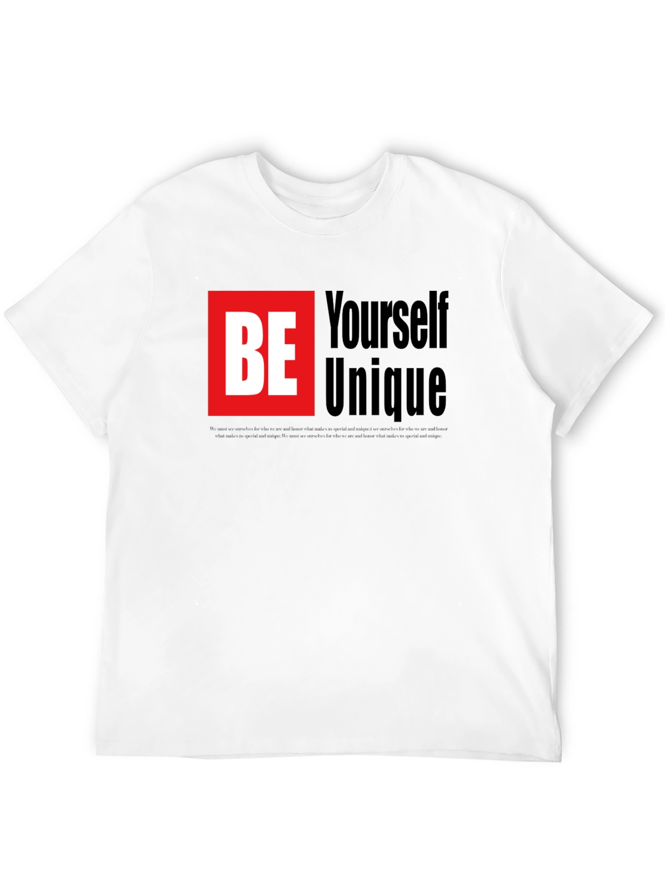 Be Yourself Unique Graphic Tee - Black