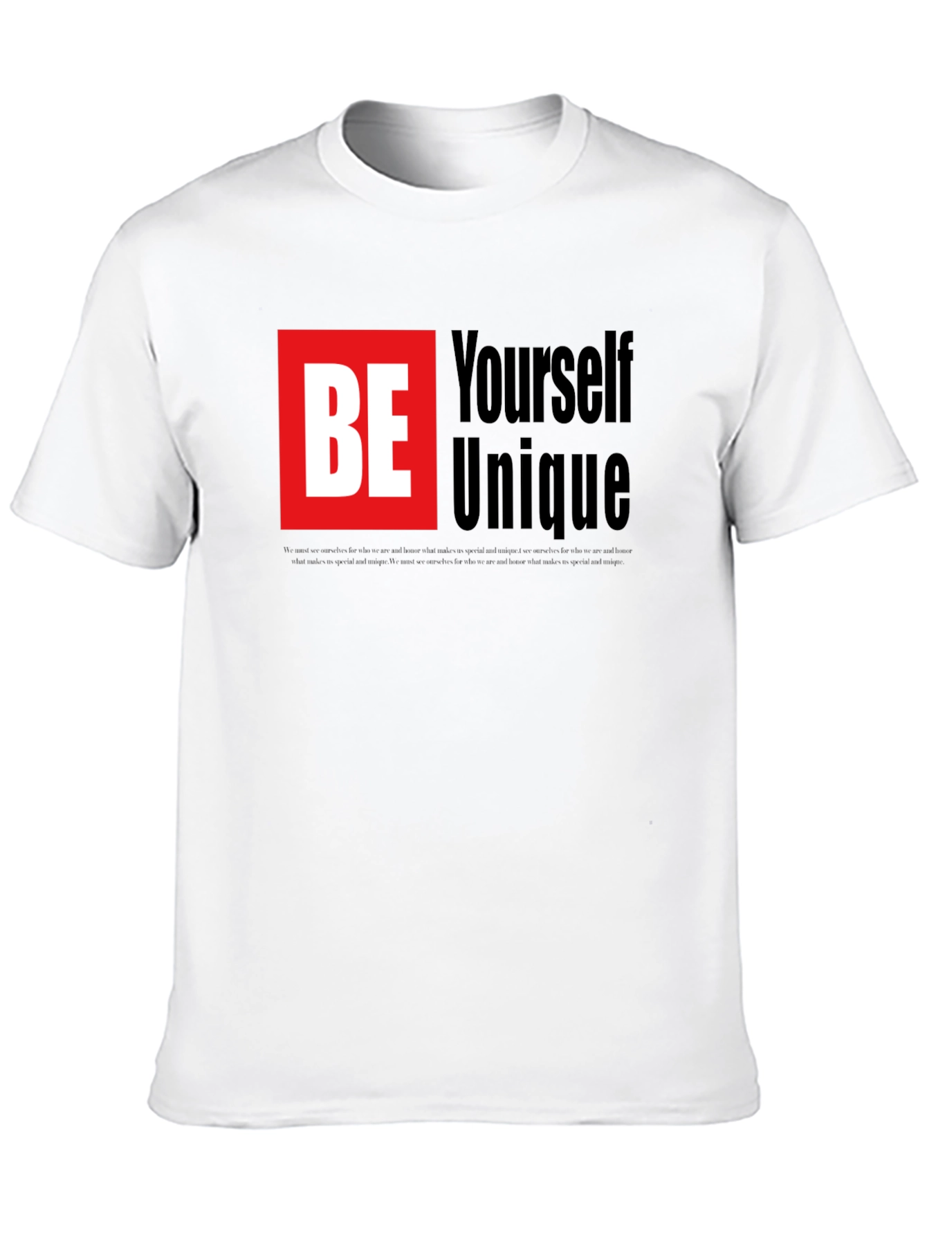 Be Yourself Unique Graphic Tee - Black