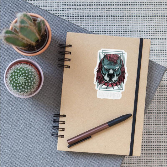 Intimidating Canine with Spiked Collar