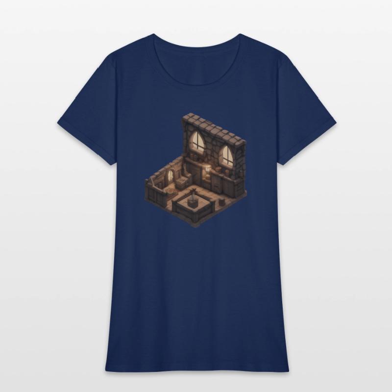 Isometric Medieval Living Room - Voxel Design