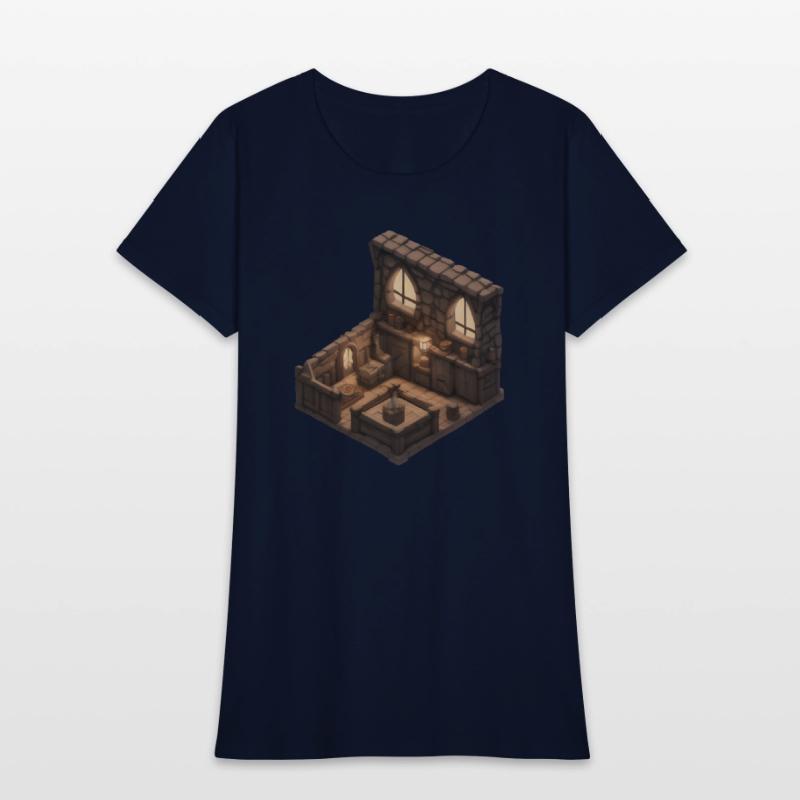 Isometric Medieval Living Room - Voxel Design