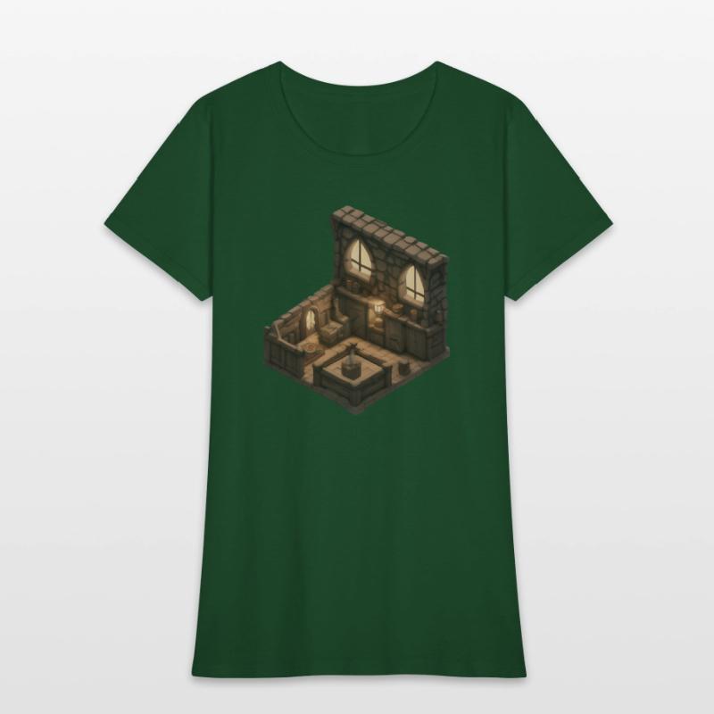 Isometric Medieval Living Room - Voxel Design