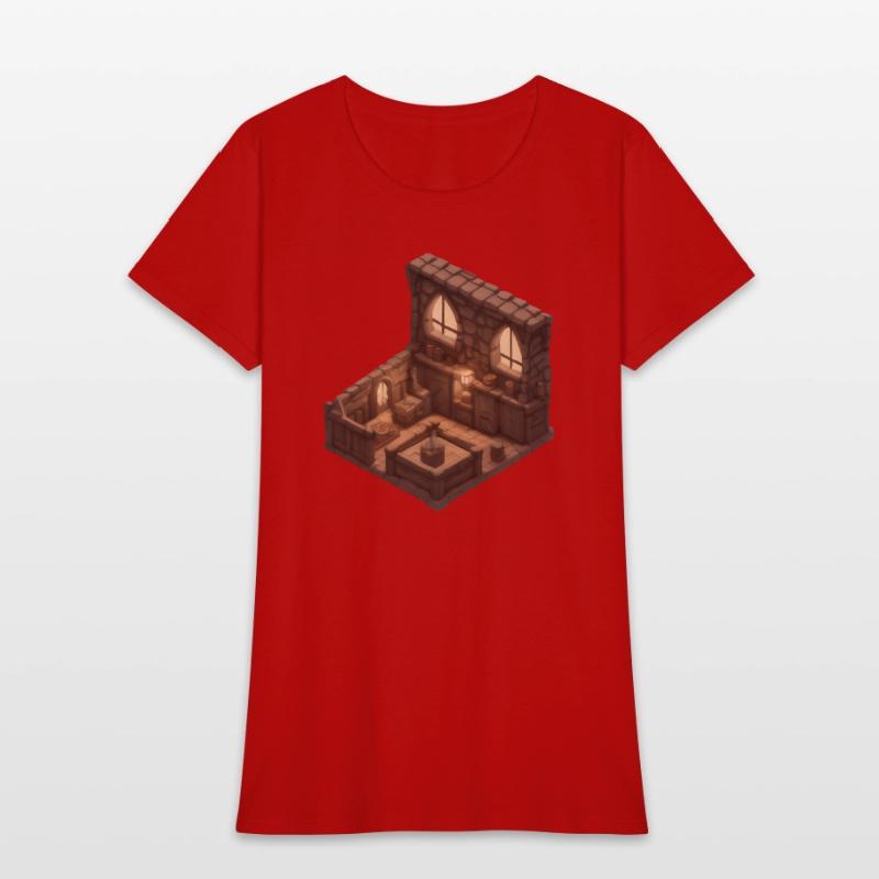 Isometric Medieval Living Room - Voxel Design