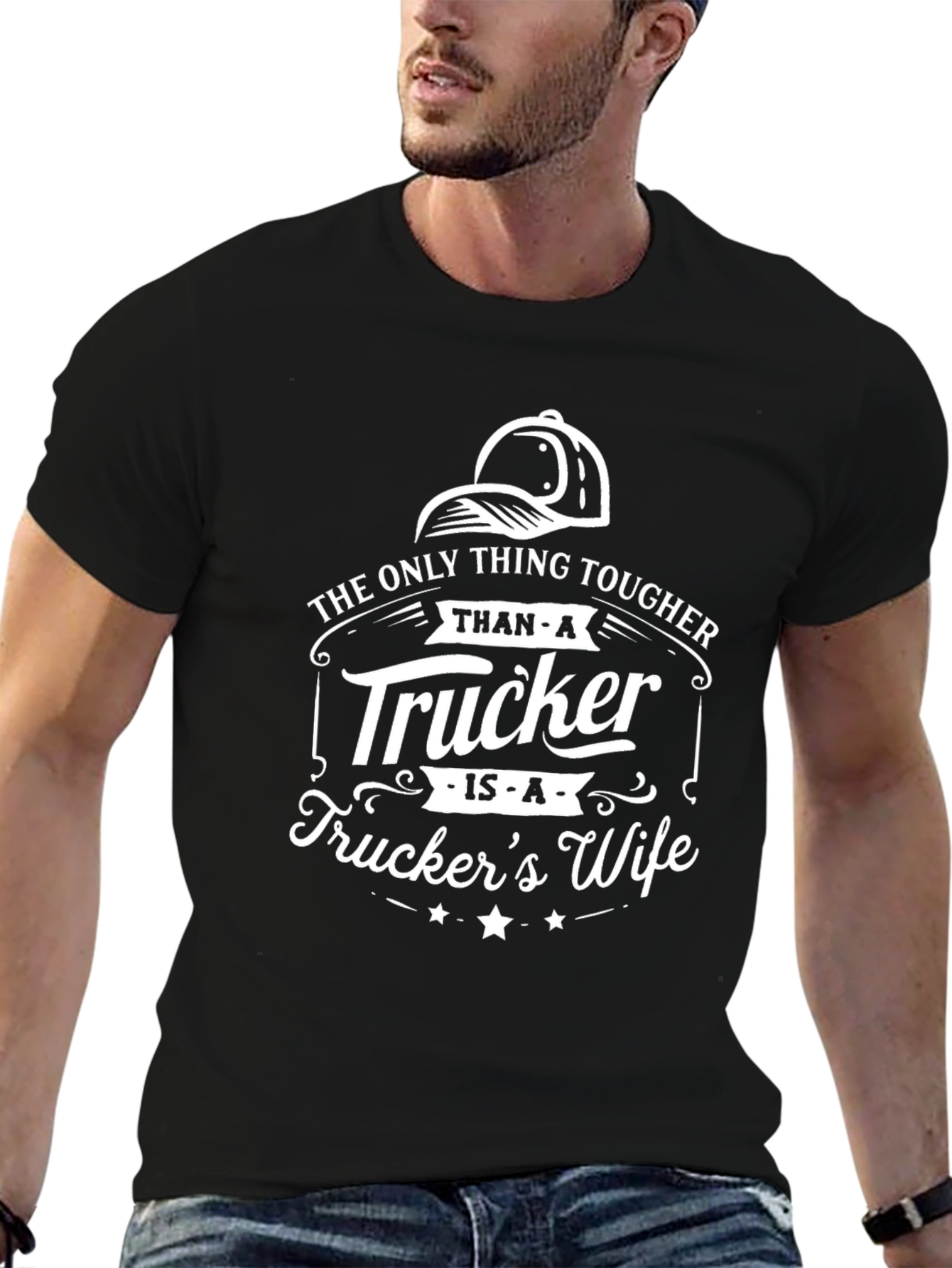 Truckers Wife Tee: Tougher Than a Trucker