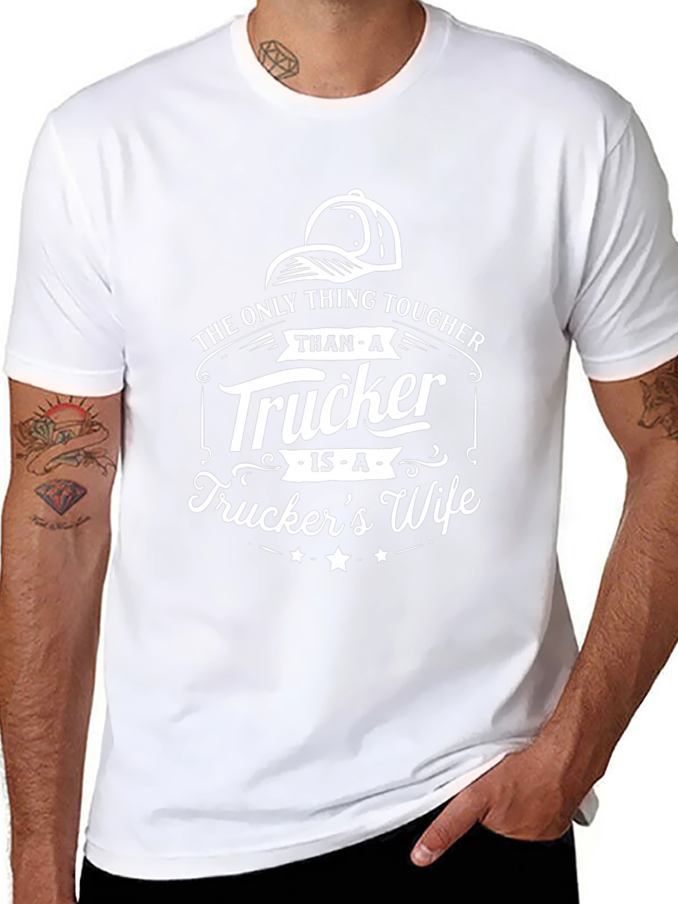 Truckers Wife Tee: Tougher Than a Trucker