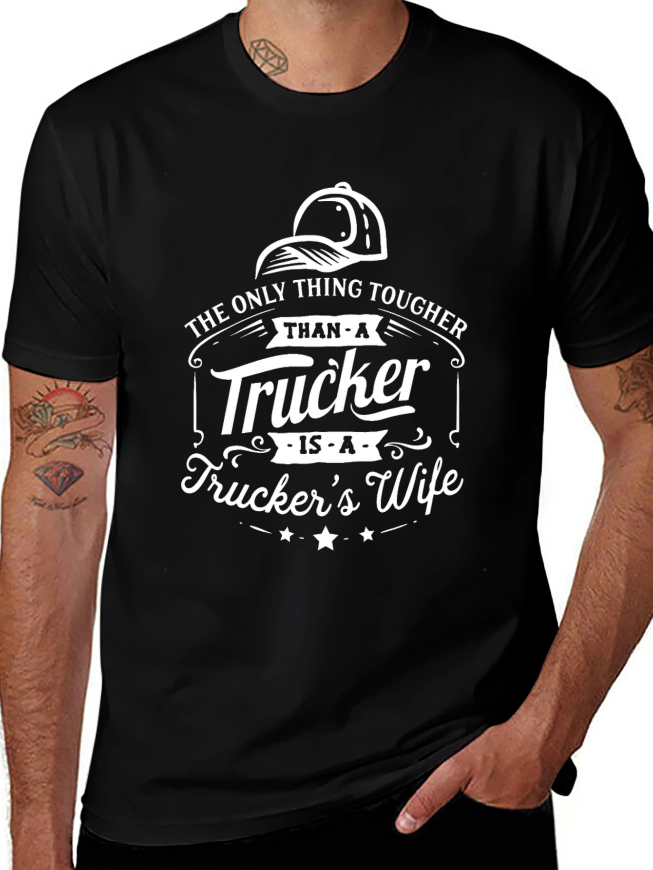 Truckers Wife Tee: Tougher Than a Trucker