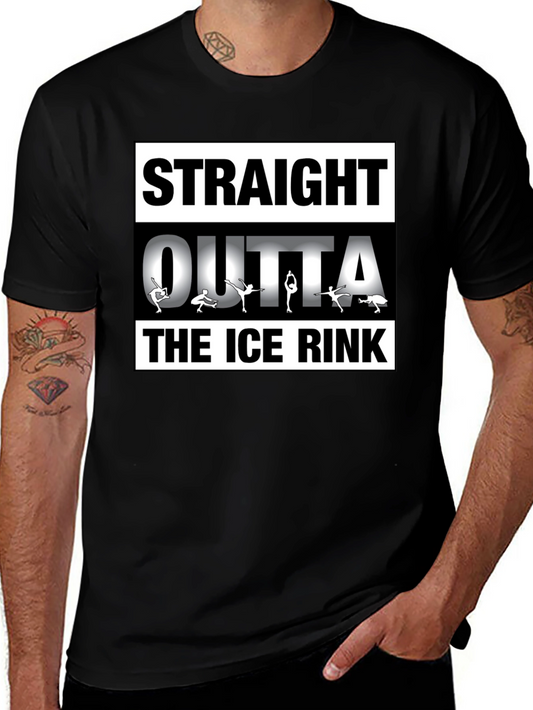 Straight Outta The Ice Rink Black T-Shirt