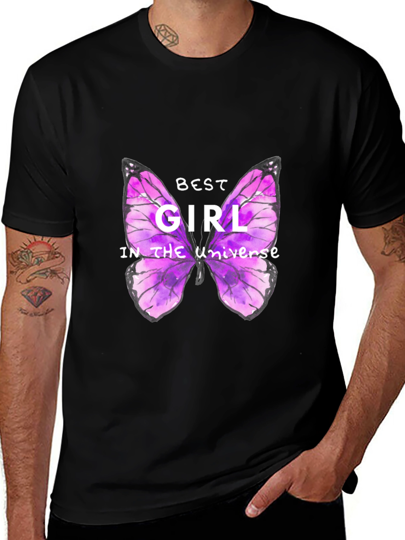 Best Girl Butterfly Graphic T-Shirt