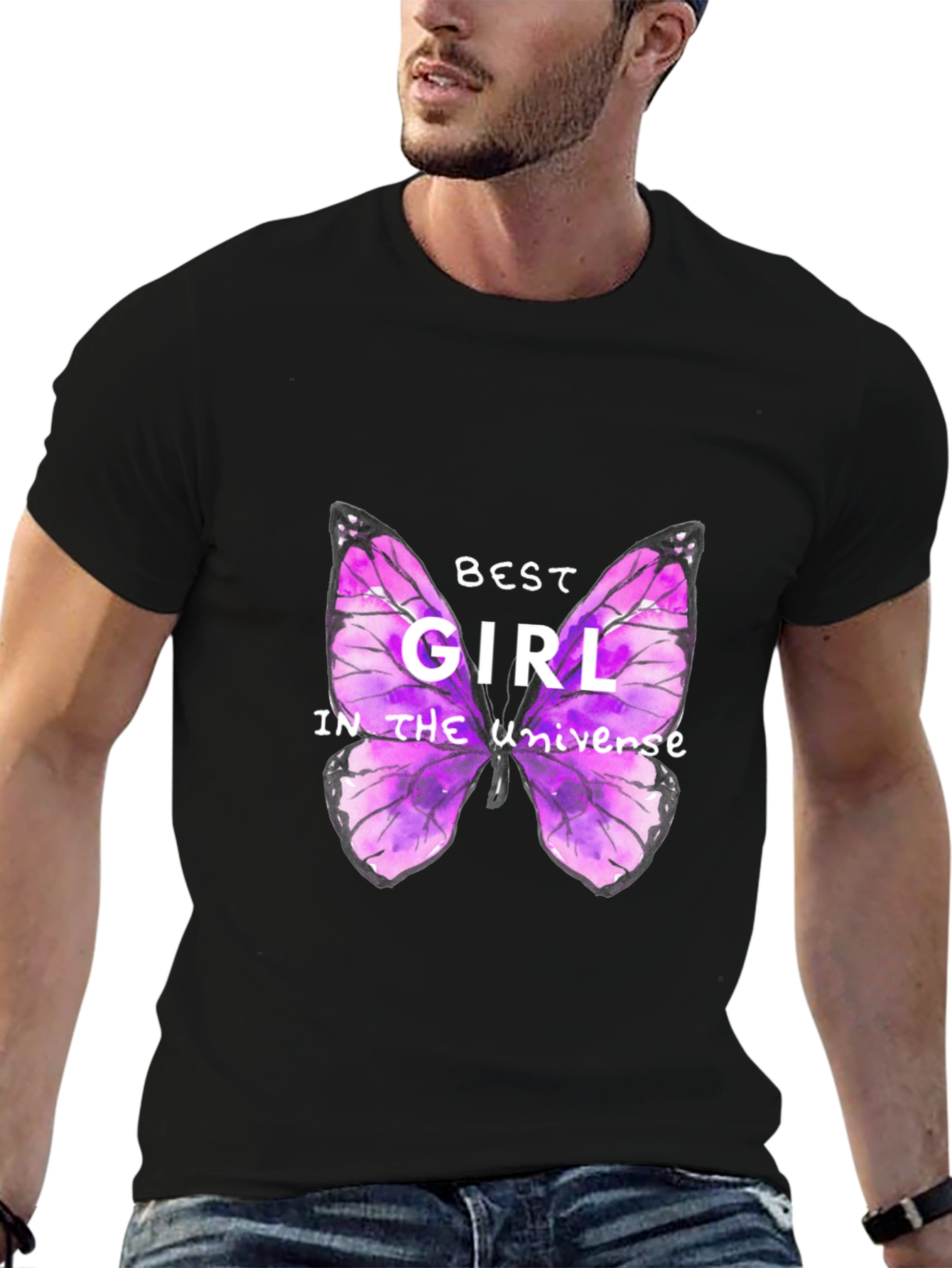 Best Girl Butterfly Graphic T-Shirt
