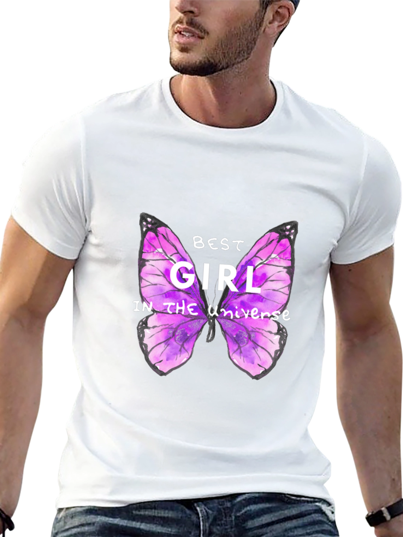 Best Girl Butterfly Graphic T-Shirt