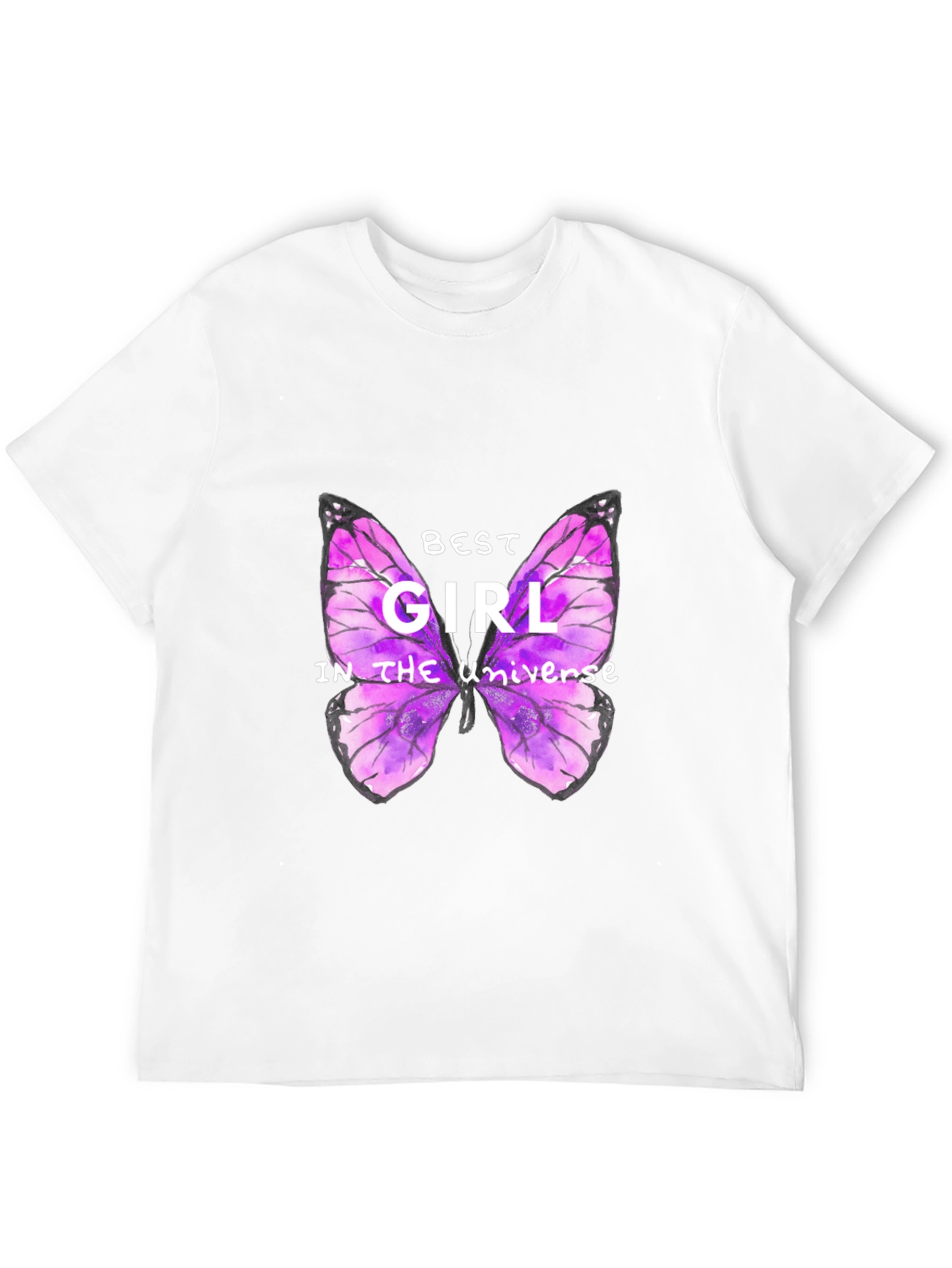 Best Girl Butterfly Graphic T-Shirt