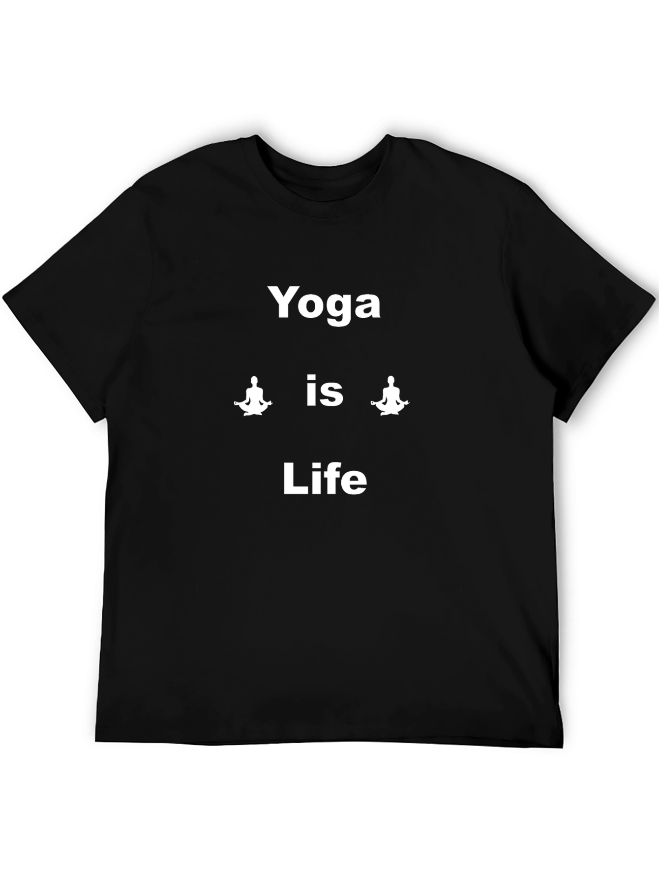 Yoga is Life T-Shirt - Black Relaxed Fit