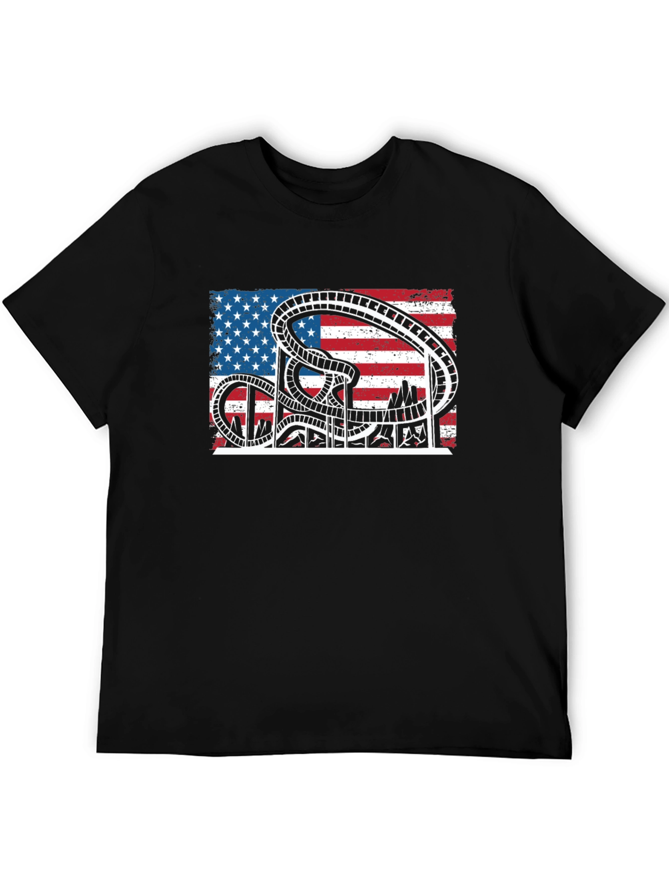 American Flag Roller Coaster T-Shirt