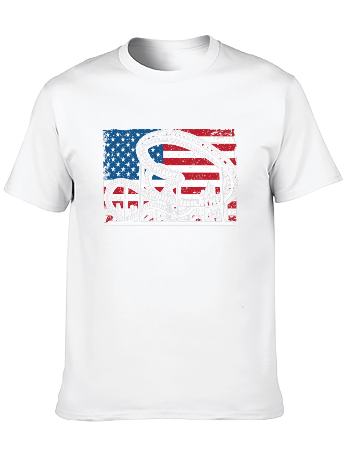 American Flag Roller Coaster T-Shirt