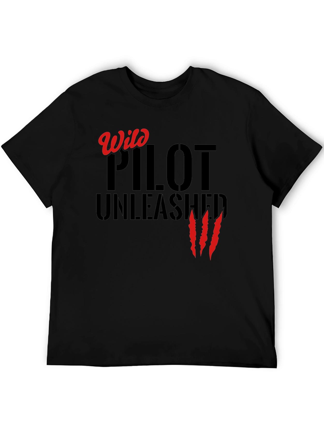 Wild Pilot Unleashed T-Shirt - Black Cotton Tee