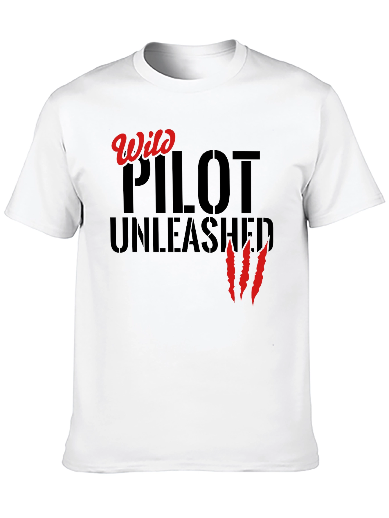 Wild Pilot Unleashed T-Shirt - Black Cotton Tee