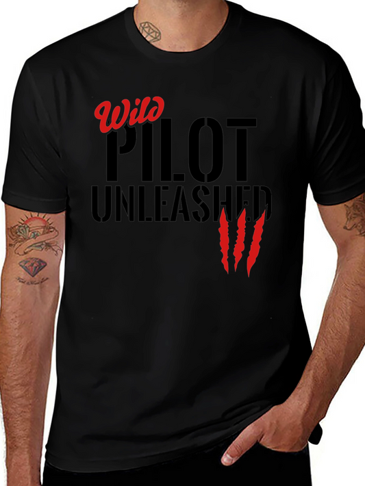 Wild Pilot Unleashed T-Shirt - Black Cotton Tee