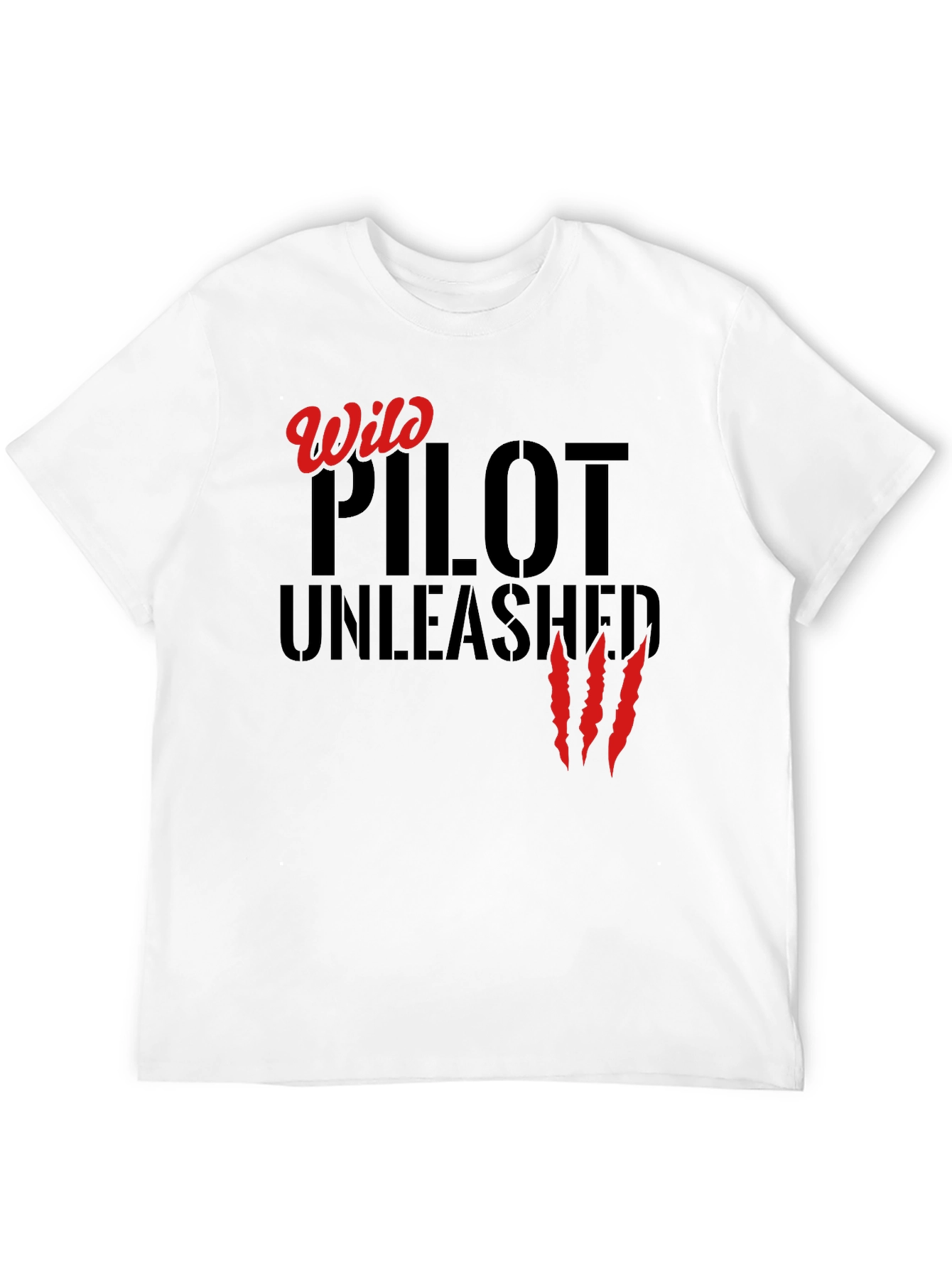 Wild Pilot Unleashed T-Shirt - Black Cotton Tee