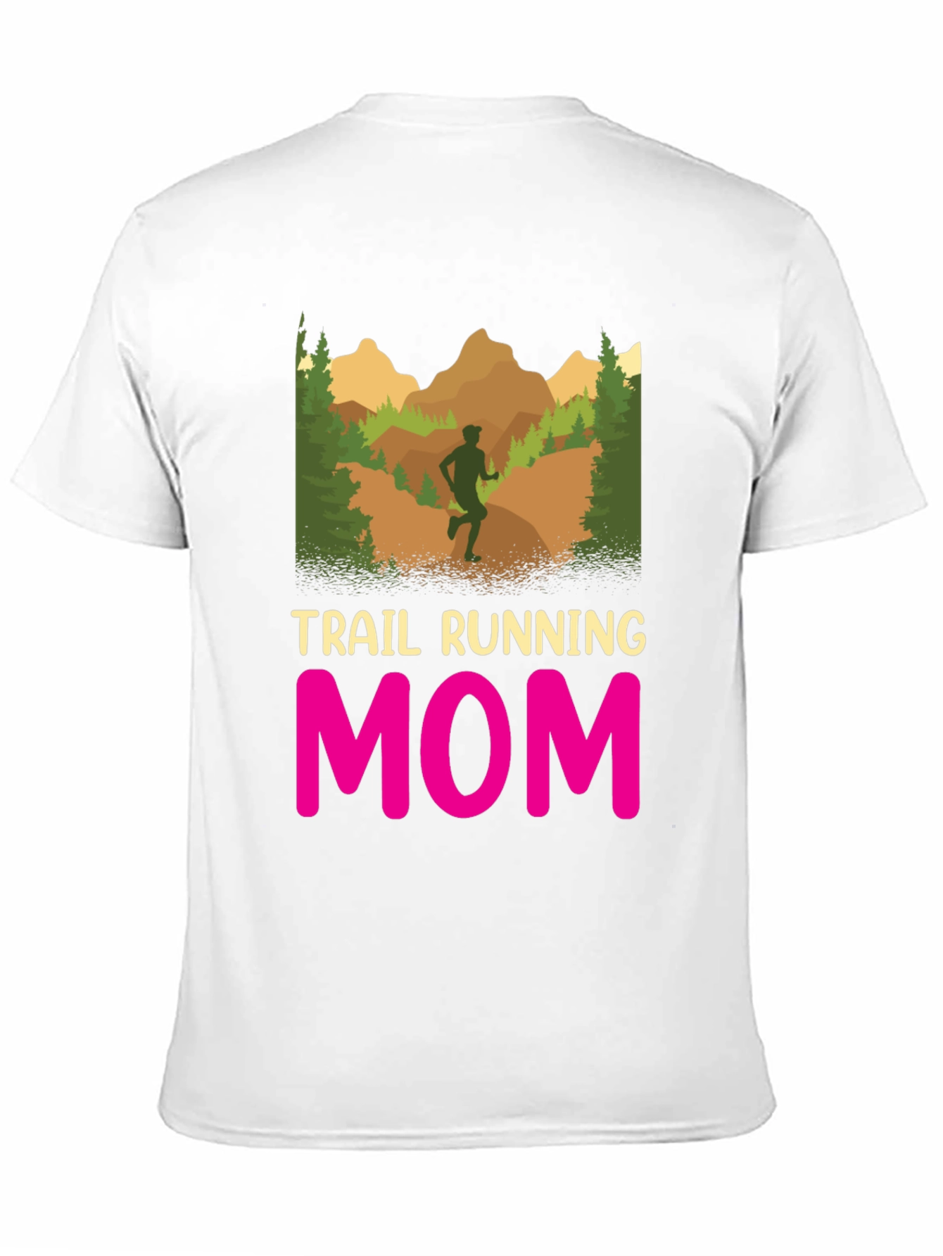 Trail Running Mom T-Shirt - Black Graphic Tee
