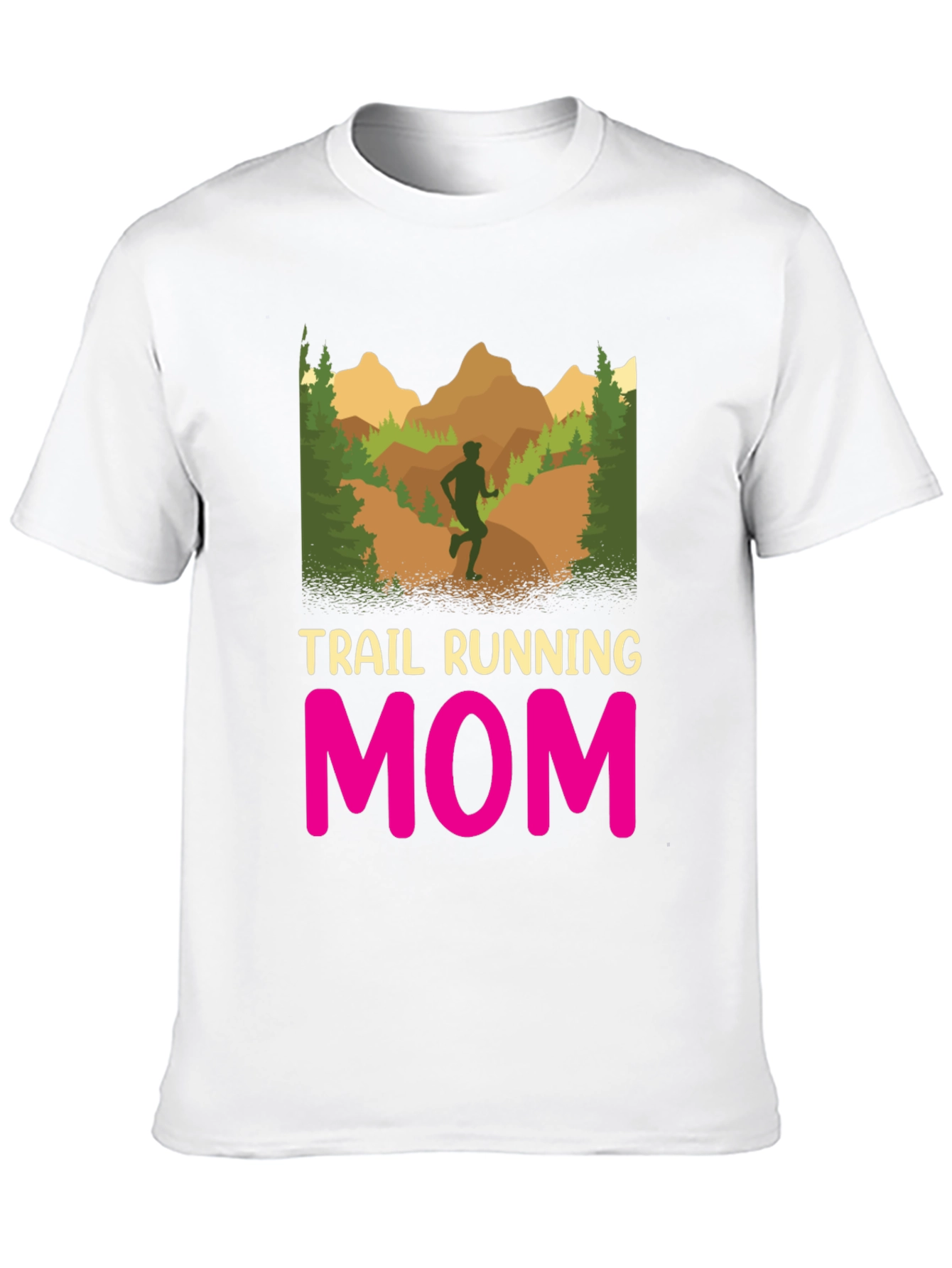 Trail Running Mom T-Shirt - Black Graphic Tee