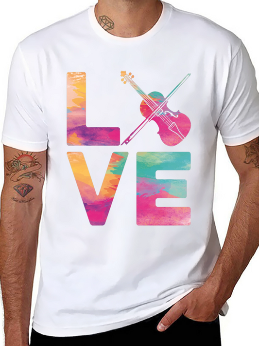 Watercolor LOVE Violin T-Shirt