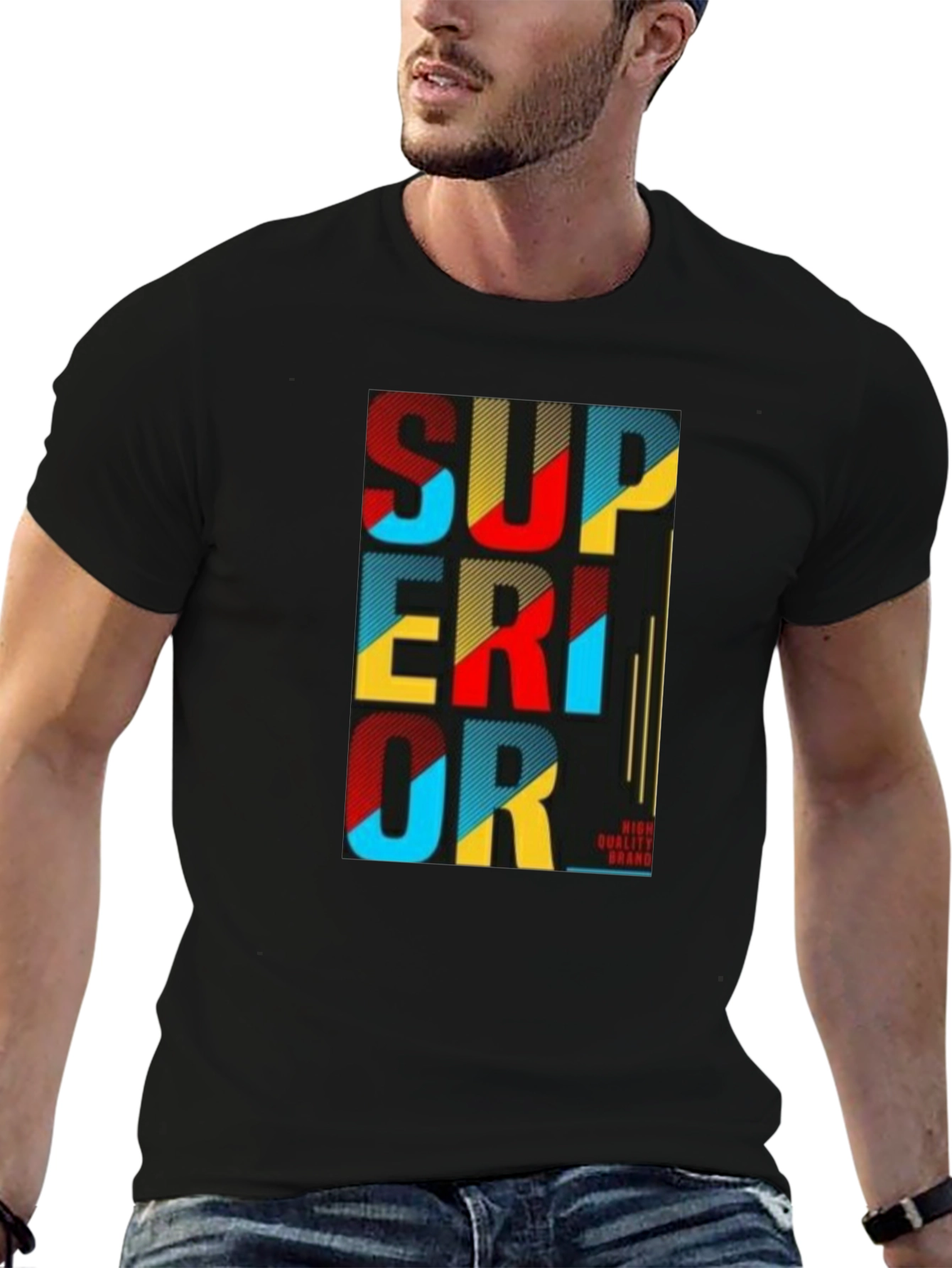 Superior Graphic Print Tee - Black