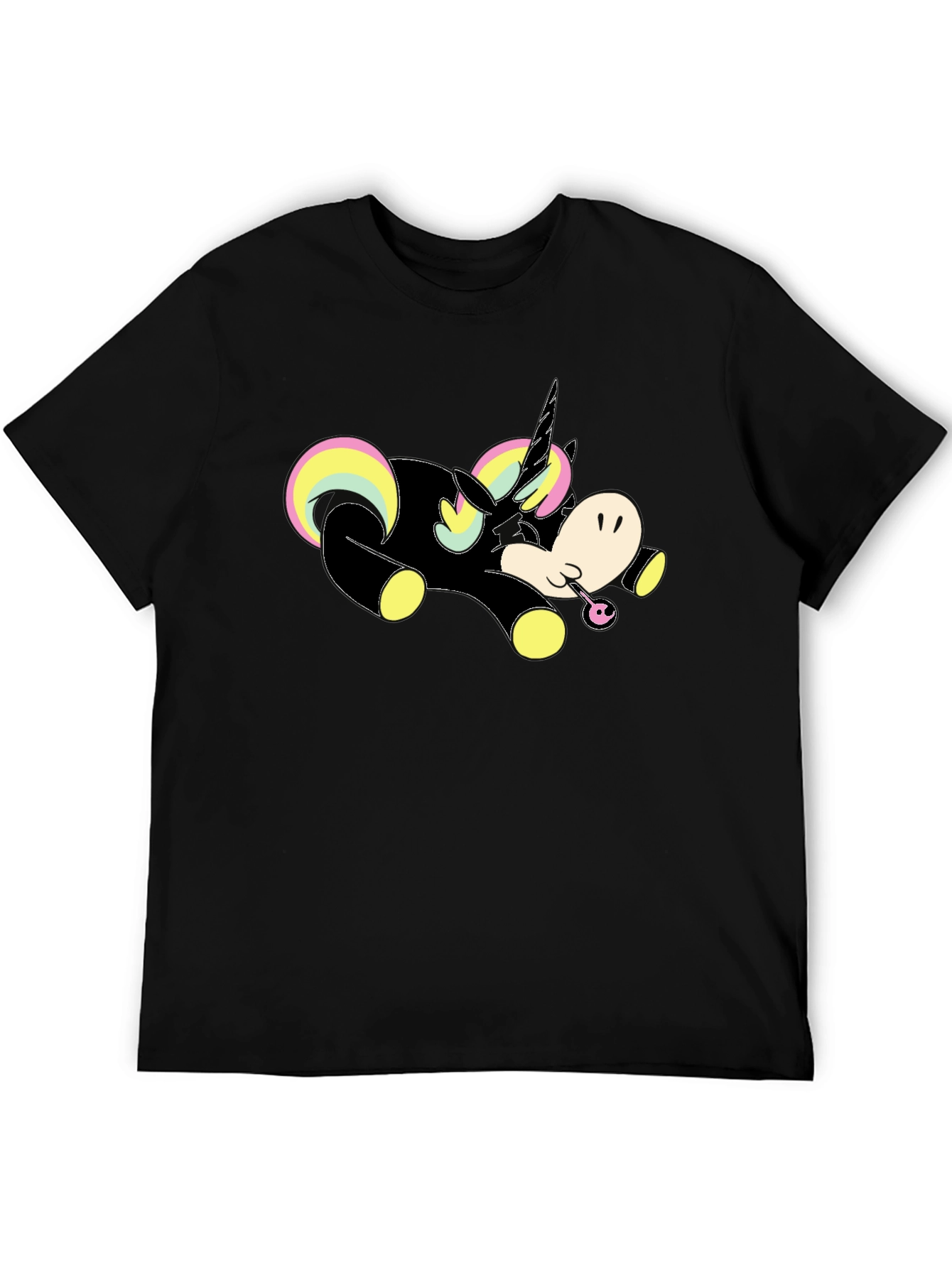 Unicorn Black T-Shirt Graphic Tee