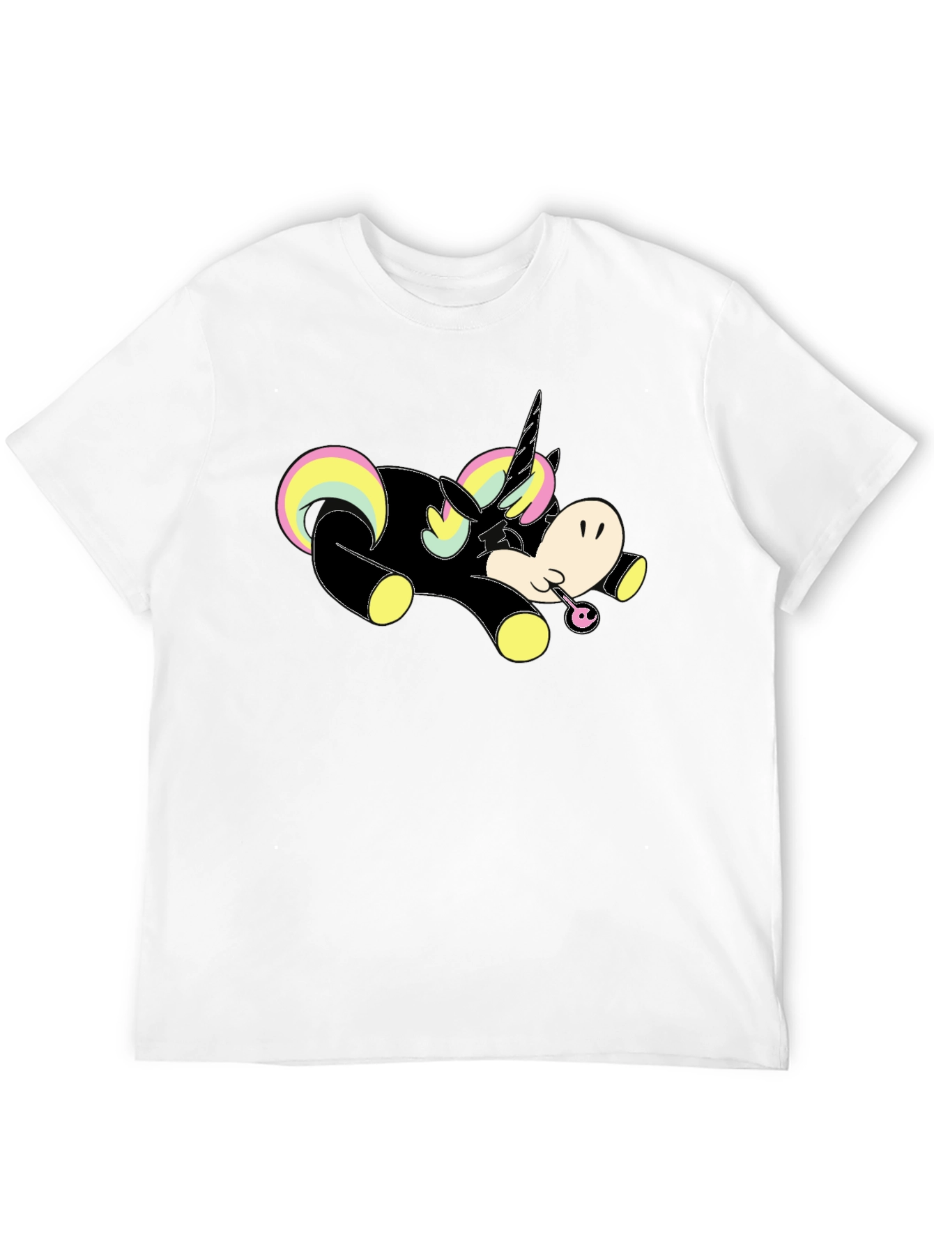 Unicorn Black T-Shirt Graphic Tee