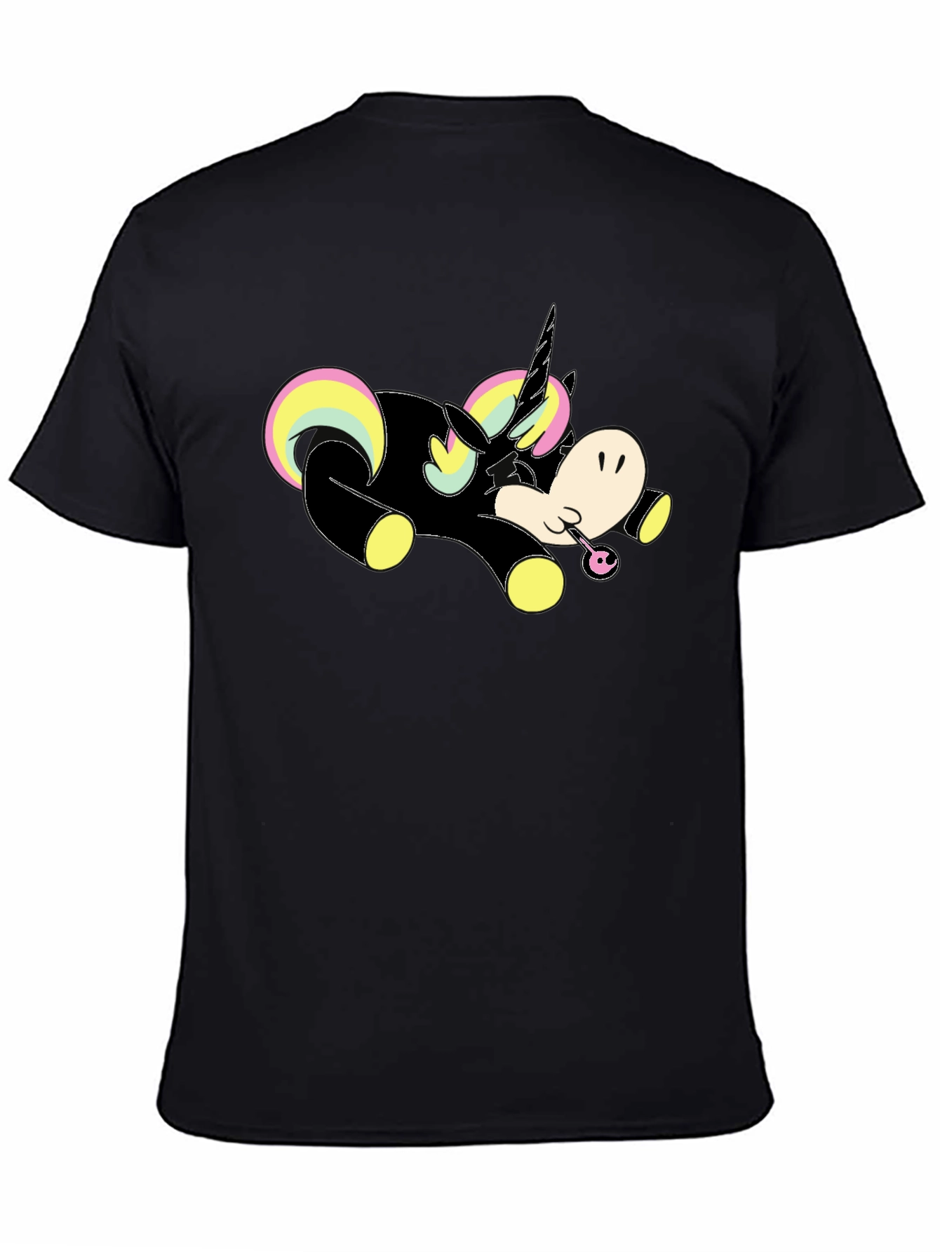 Unicorn Black T-Shirt Graphic Tee