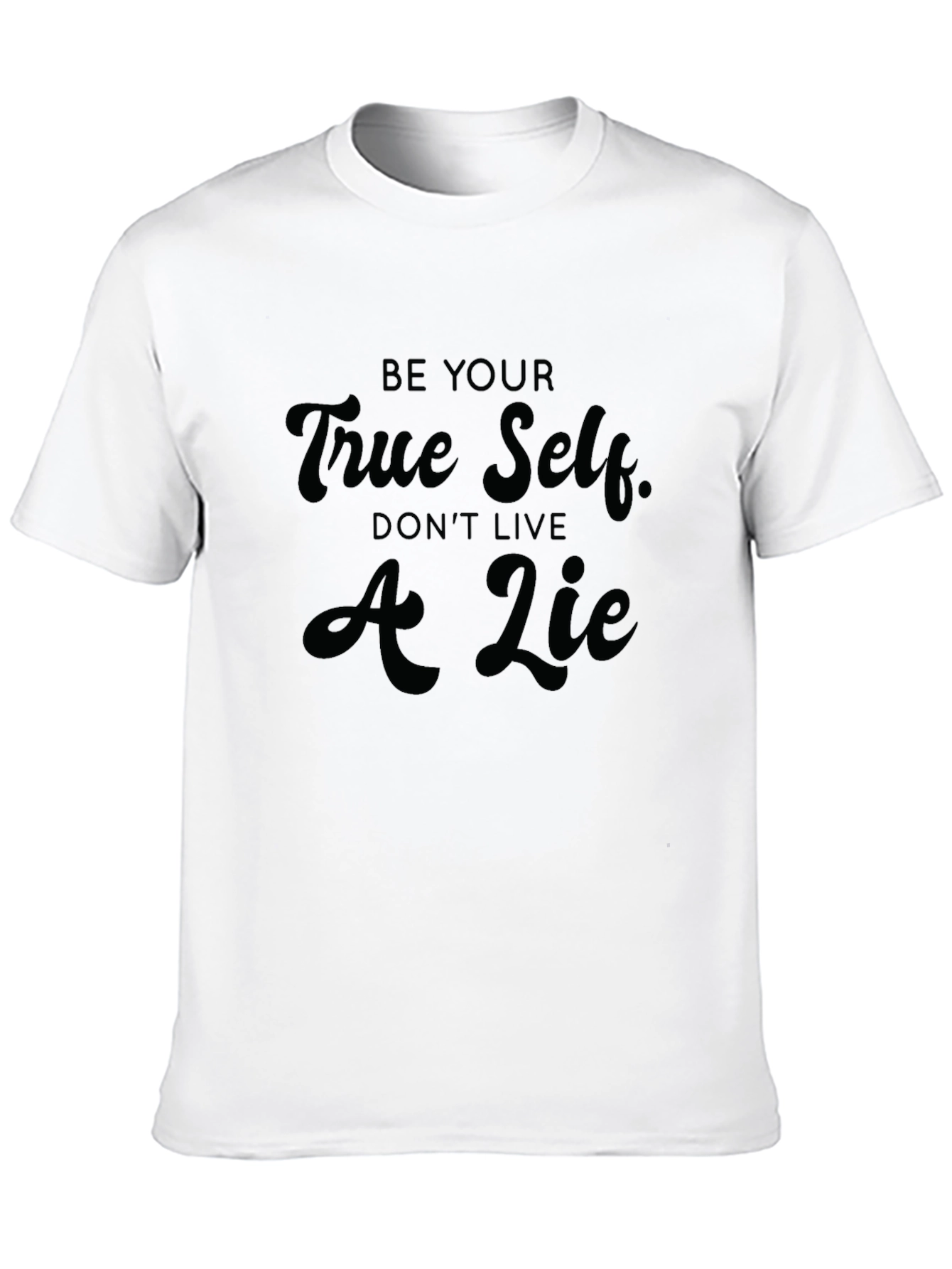 Be True Self Graphic Tee - Inspirational Black T-Shirt