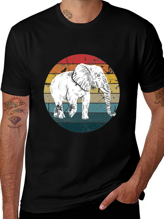 Vintage Elephant Sunset T-Shirt