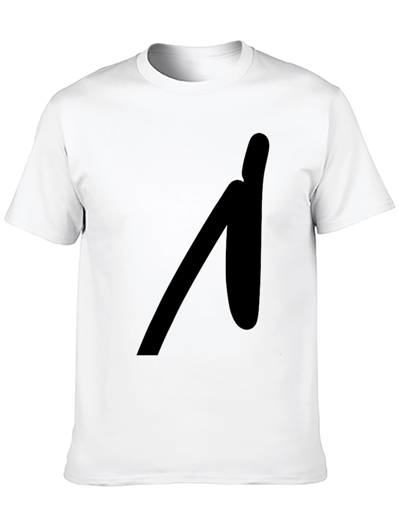 Black T-Shirt with Abstract Graphic