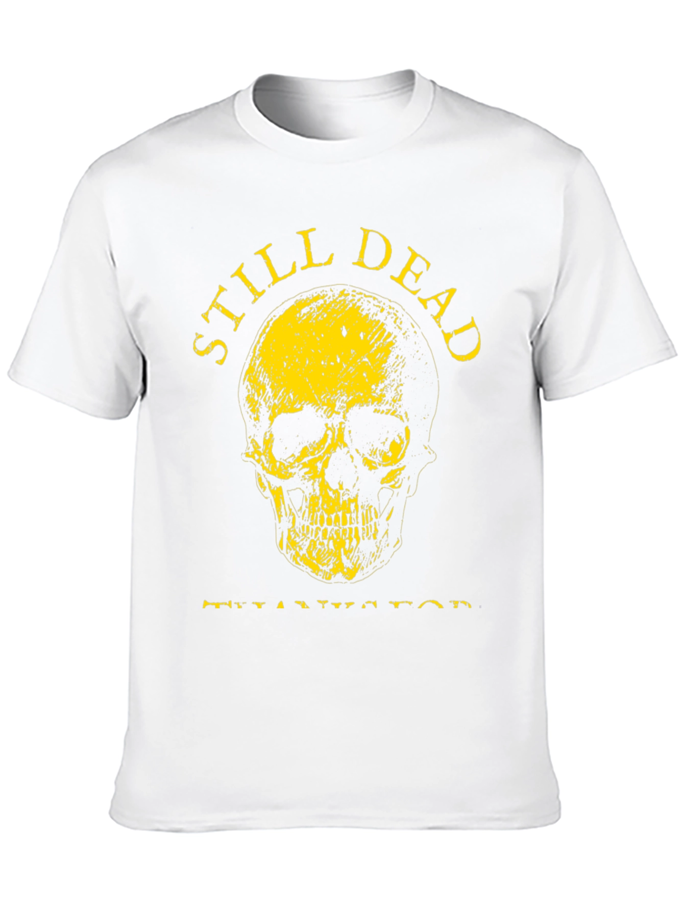 Still Dead Skull Graphic Tee - Black Cotton T-Shirt
