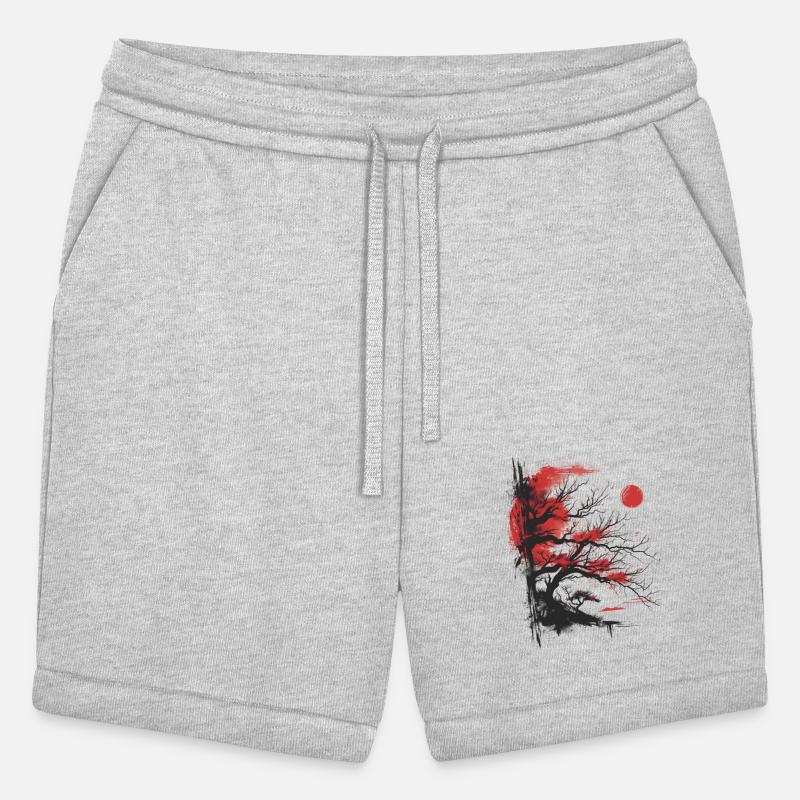 Japanese Tree Aesthetic Buddhism Red Moon