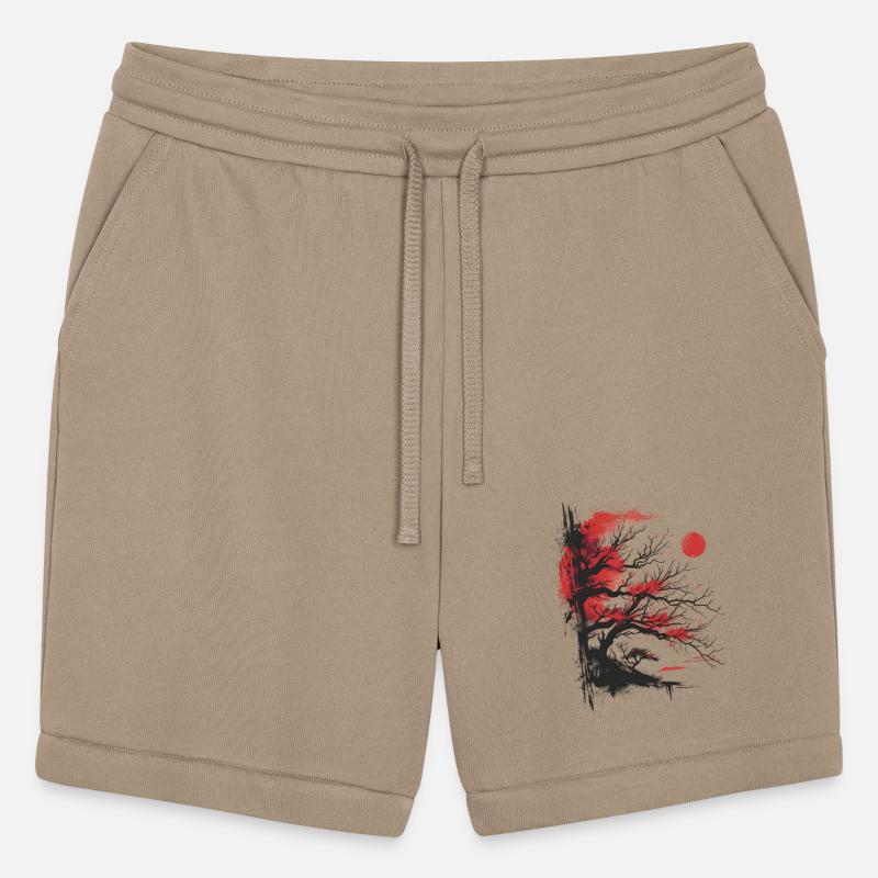 Japanese Tree Aesthetic Buddhism Red Moon