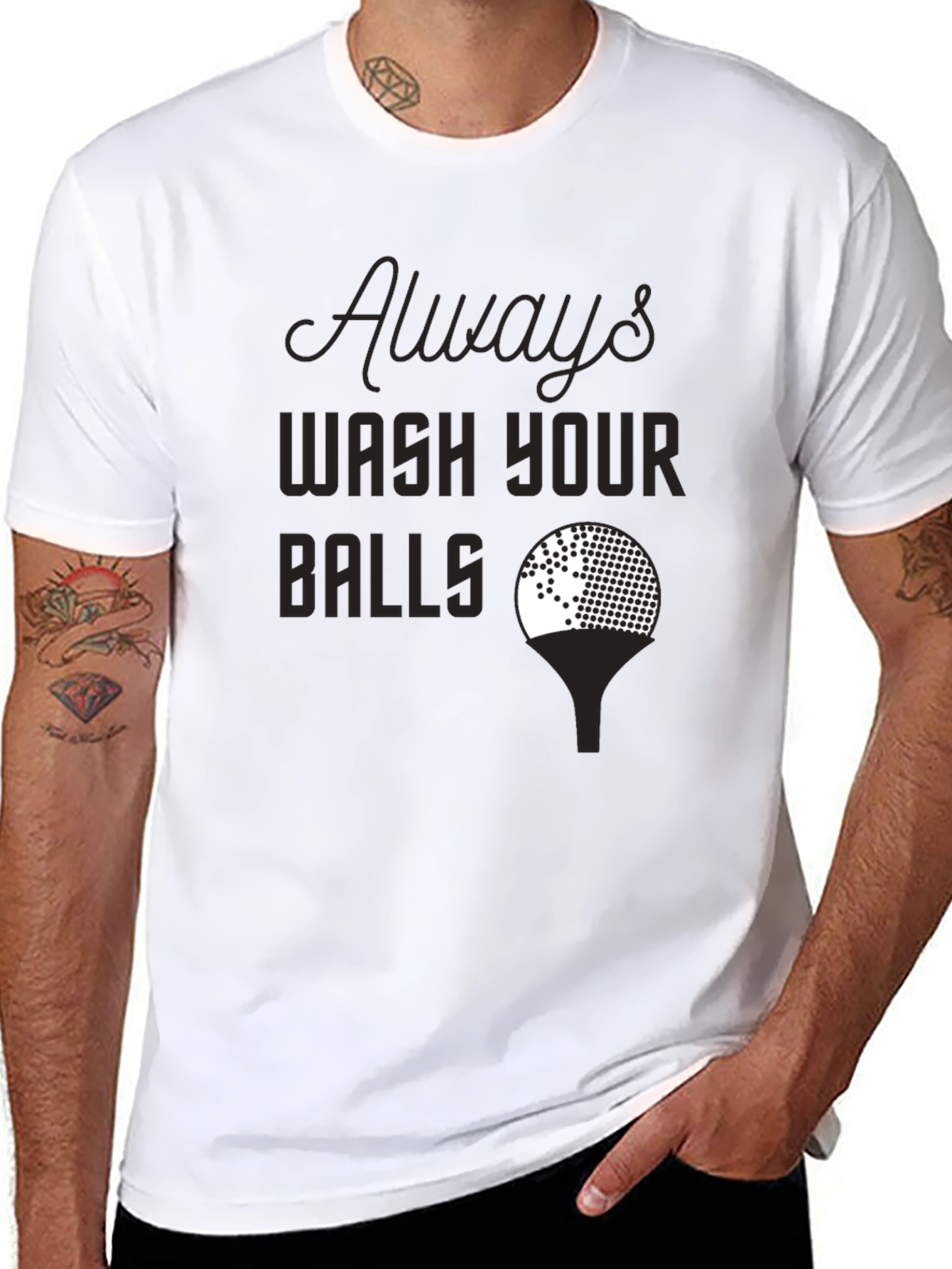 Always Wash Your Balls - Funny Golf T-Shirt