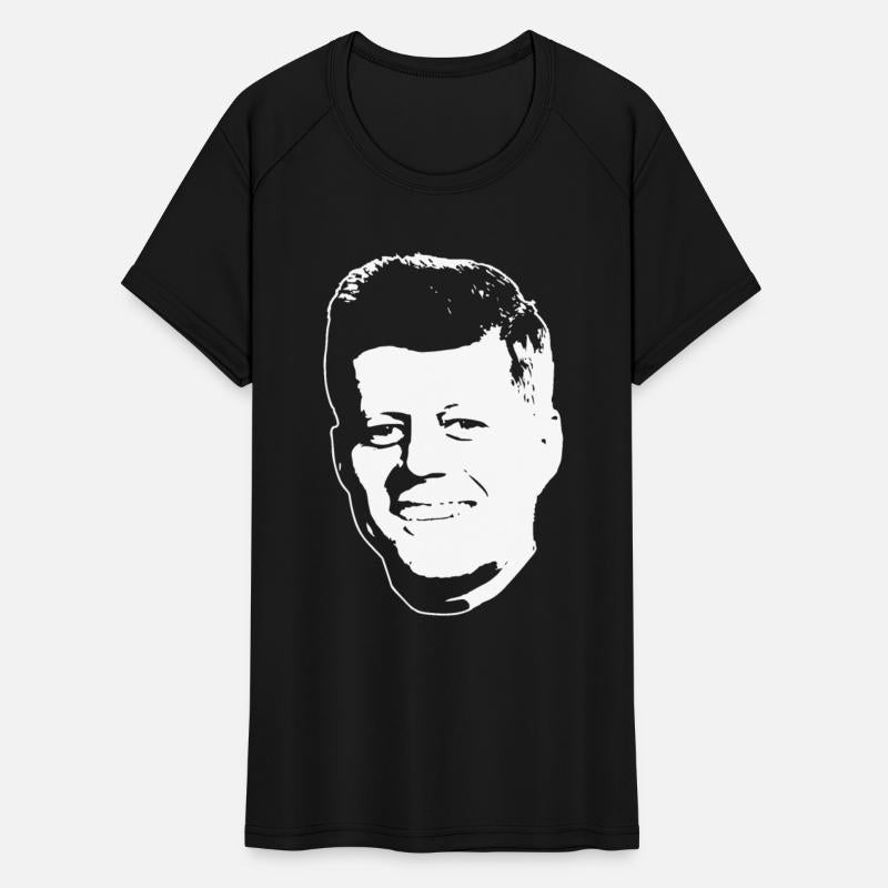 John F Kennedy White On Black Pop Art