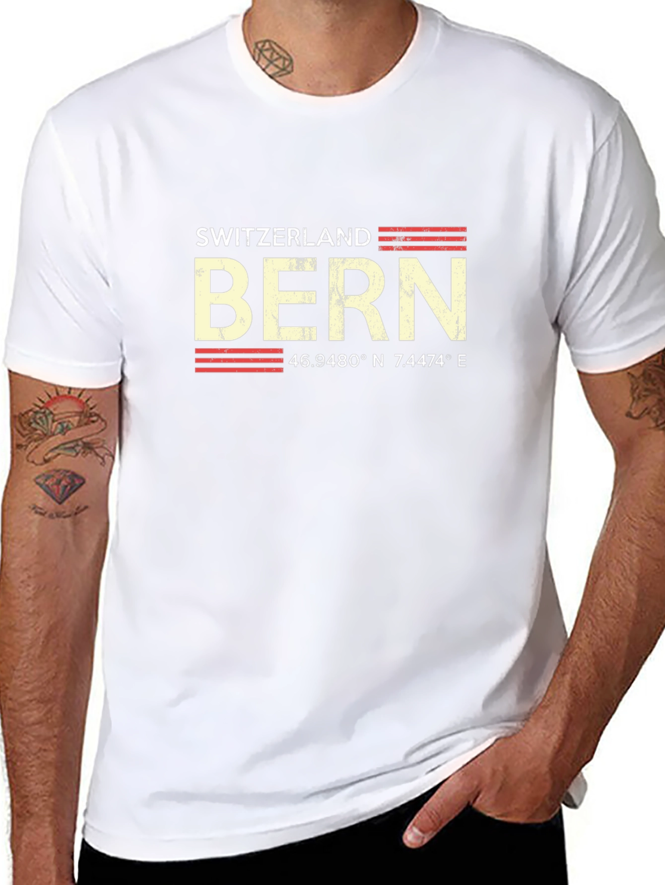 Bern Switzerland Coordinates Graphic T-Shirt