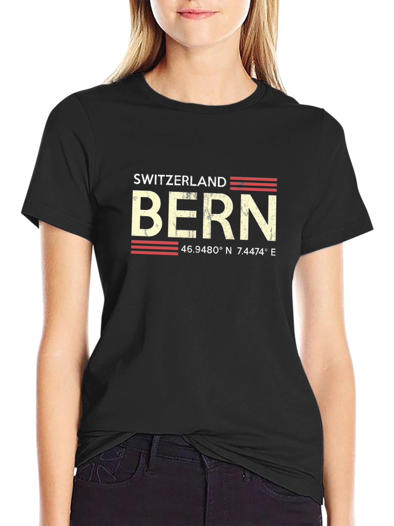 Bern Switzerland Coordinates Graphic T-Shirt
