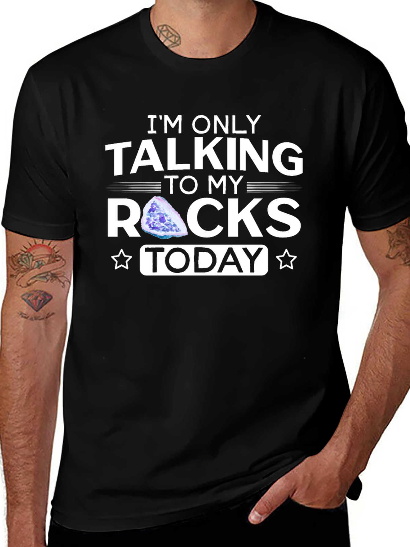 Talking to My Rocks T-Shirt - Black