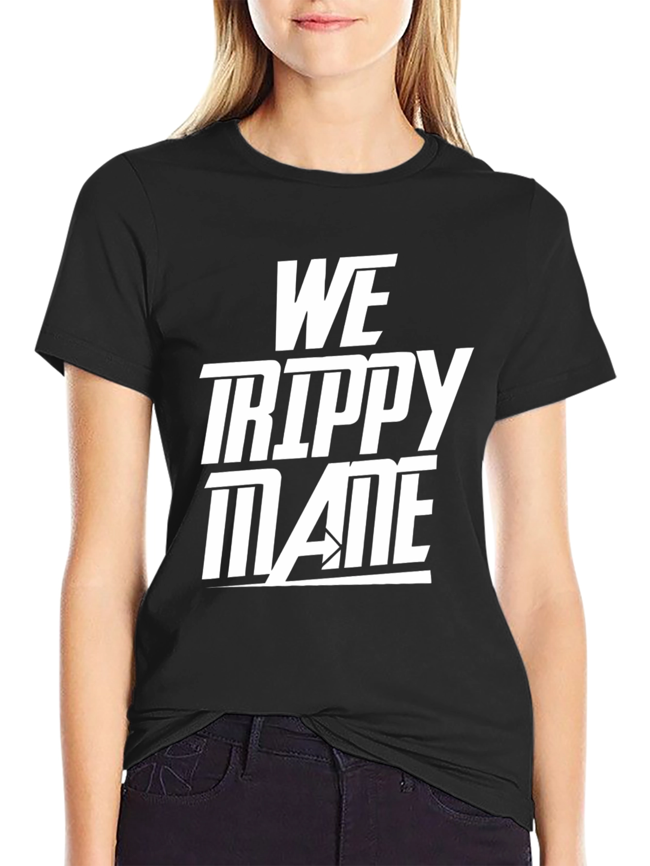 We Trippy Mane Black Graphic Tee
