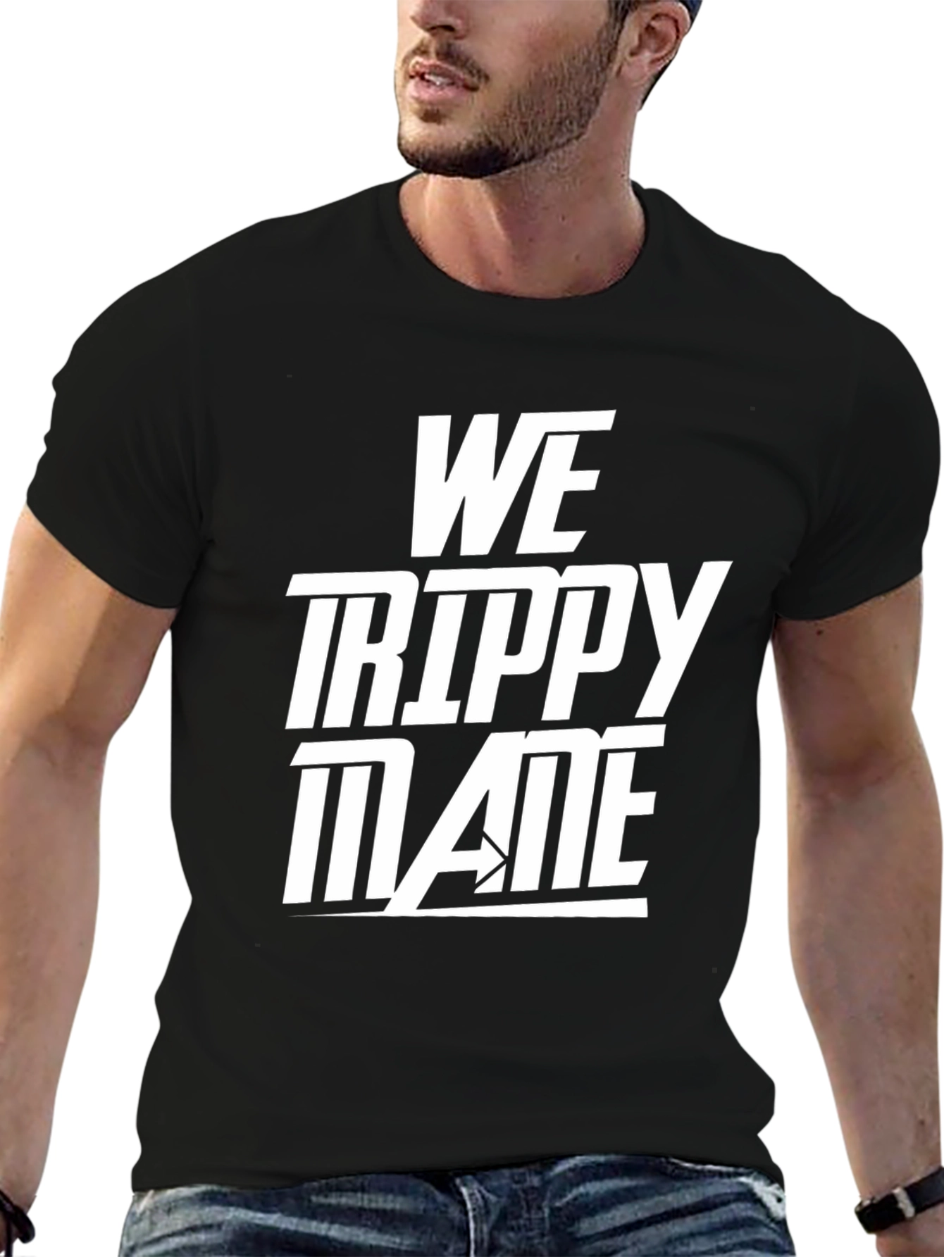 We Trippy Mane Black Graphic Tee