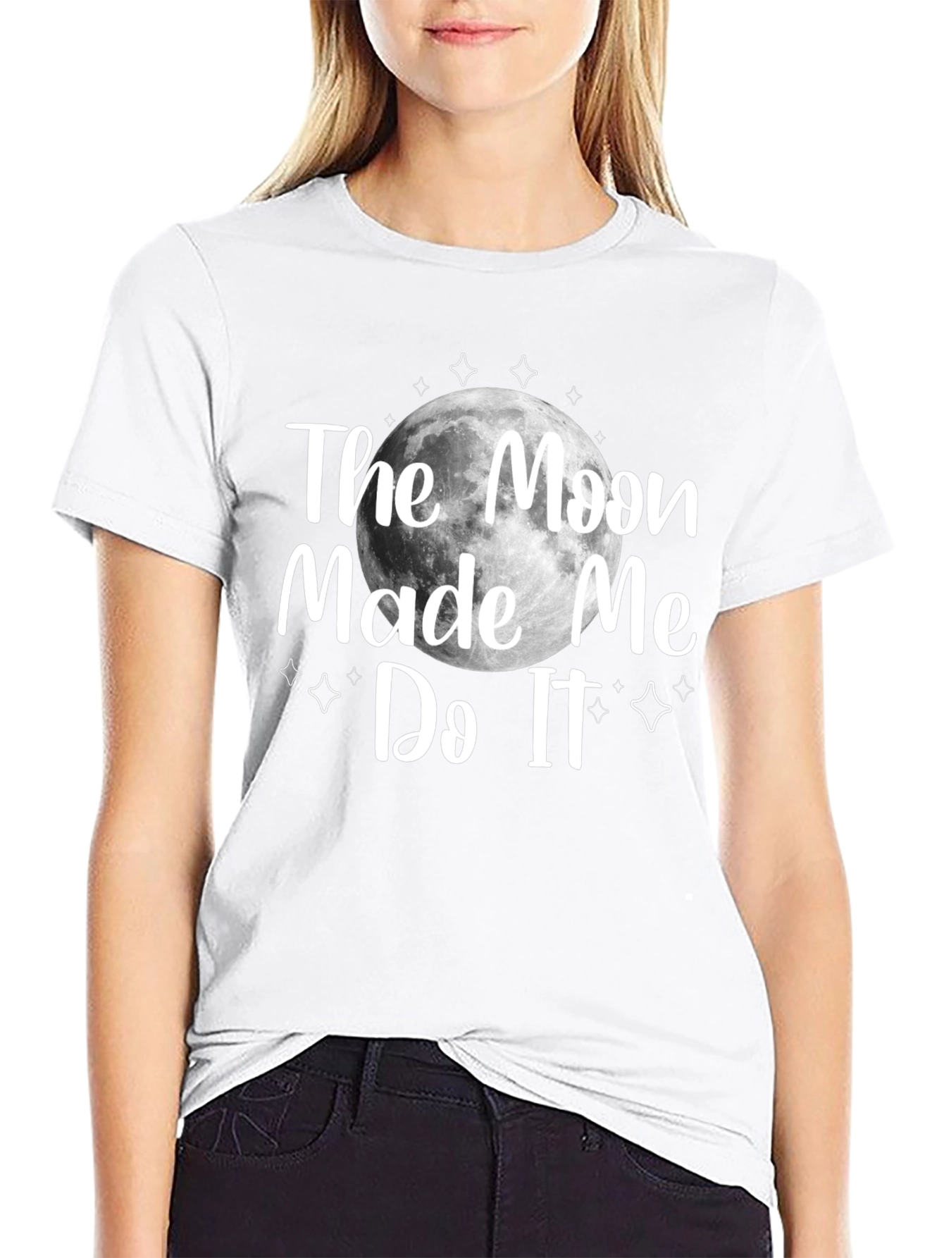 The Moon Made Me Do It Black T-Shirt