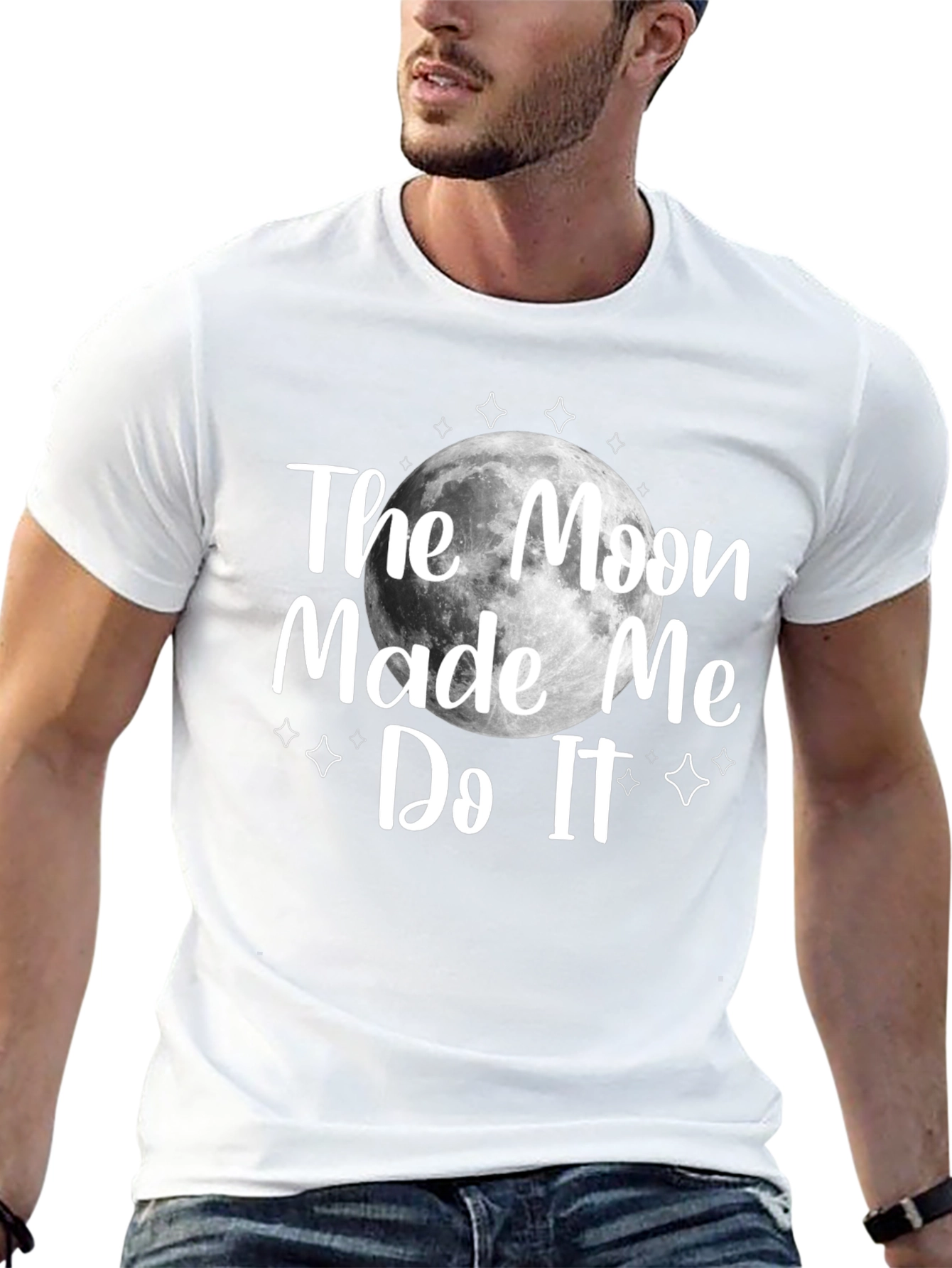 The Moon Made Me Do It Black T-Shirt