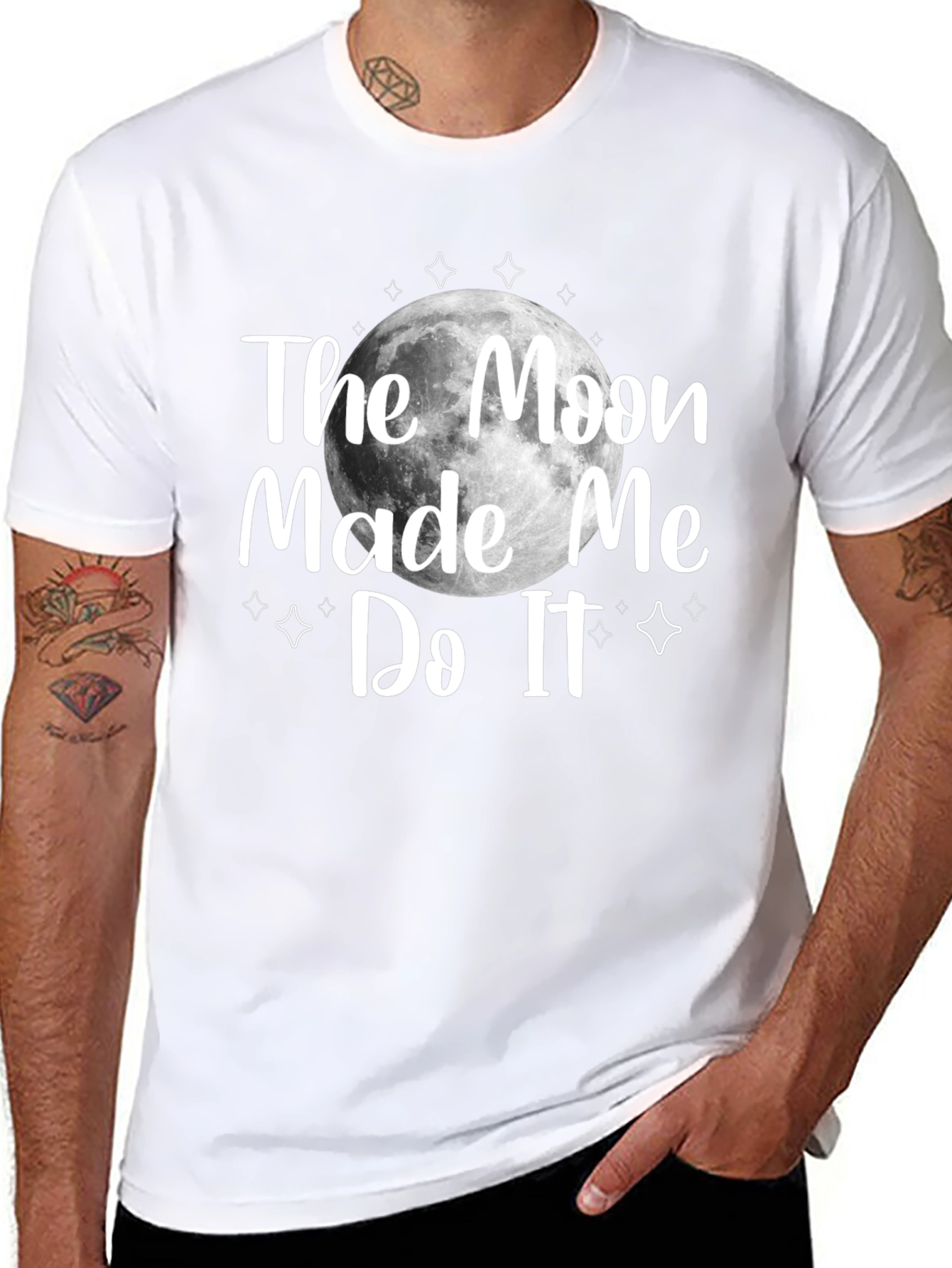 The Moon Made Me Do It Black T-Shirt