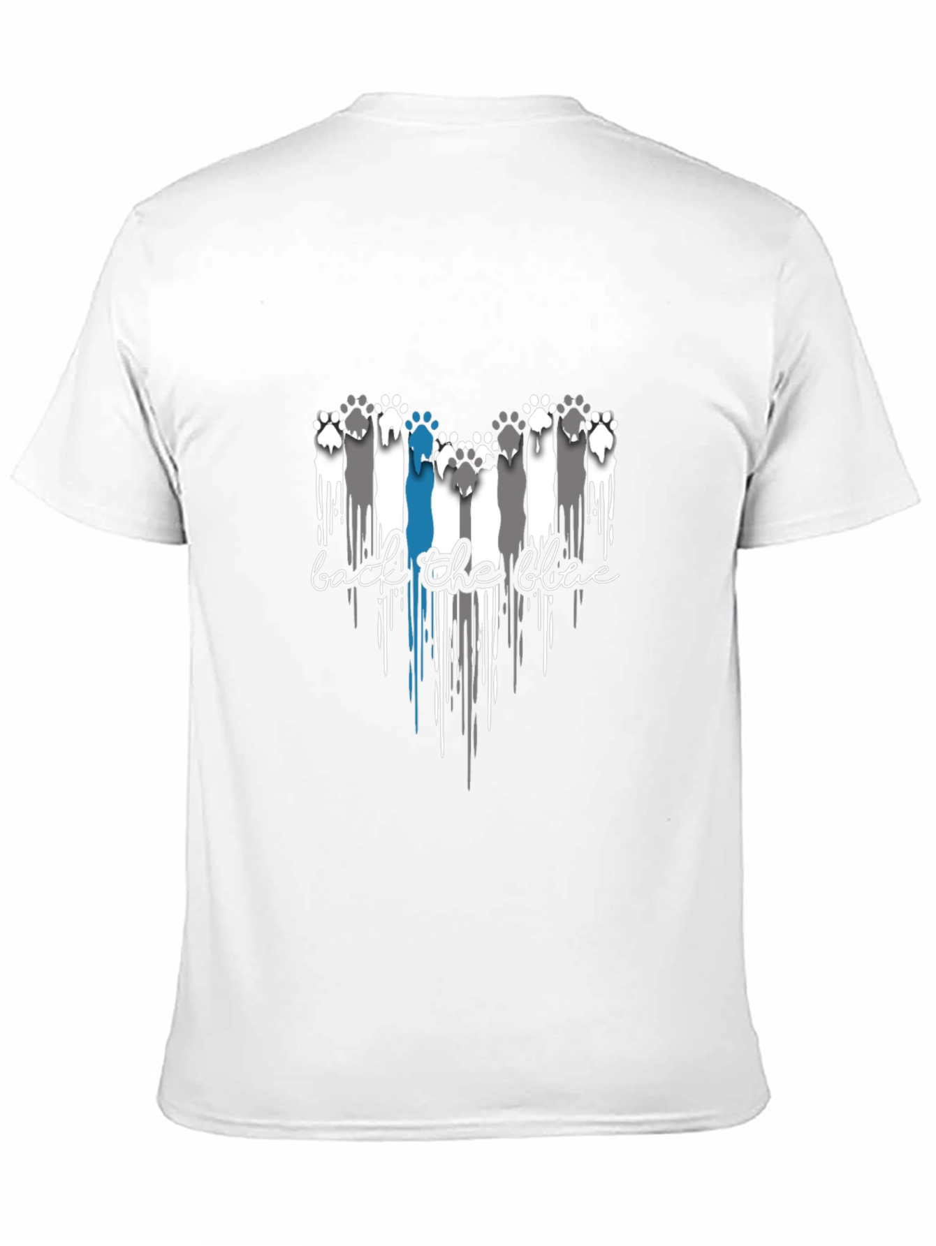 Back the Blue Paw Print Graphic Tee