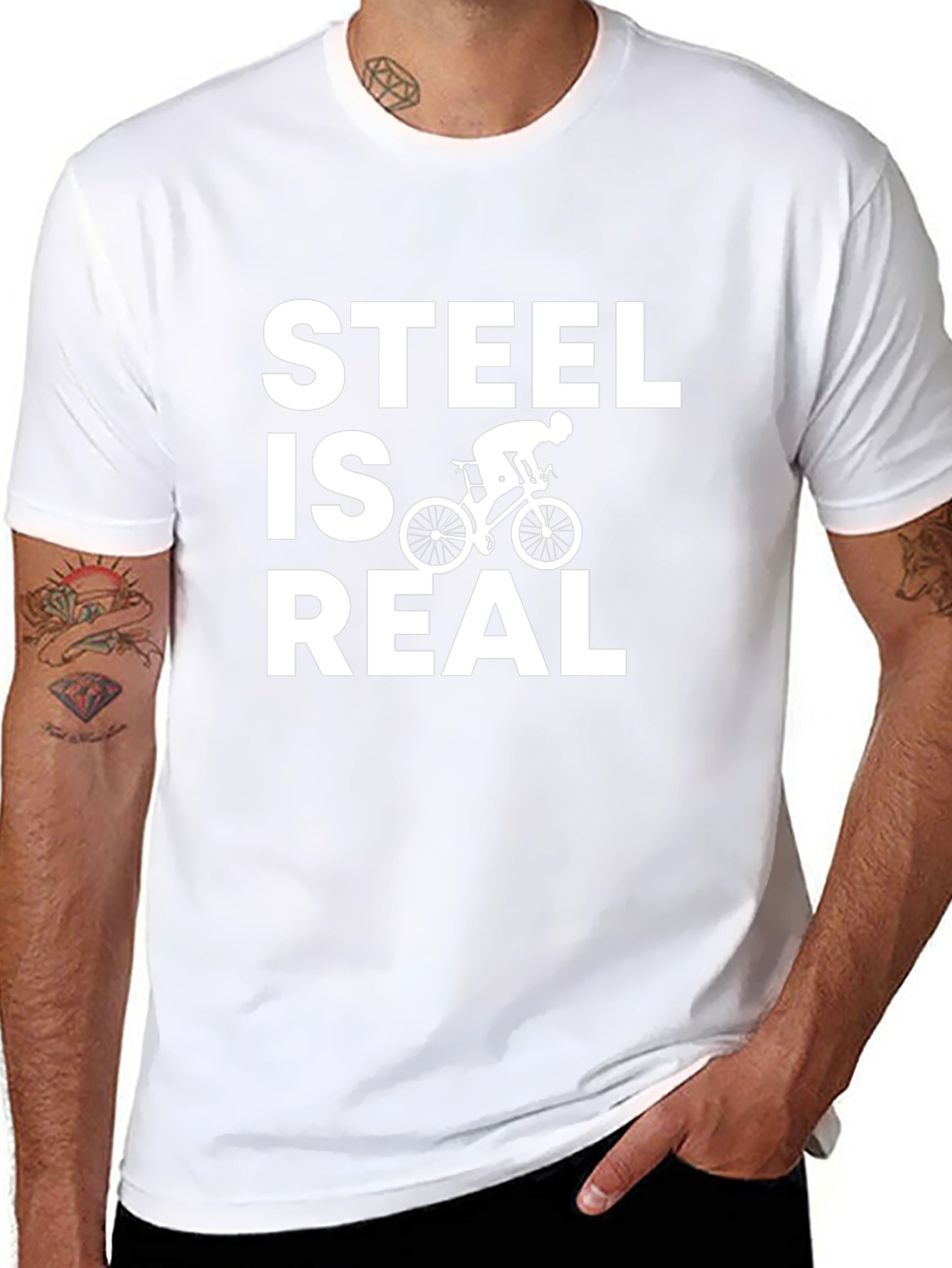 Steel is Real Cycling T-Shirt - Black